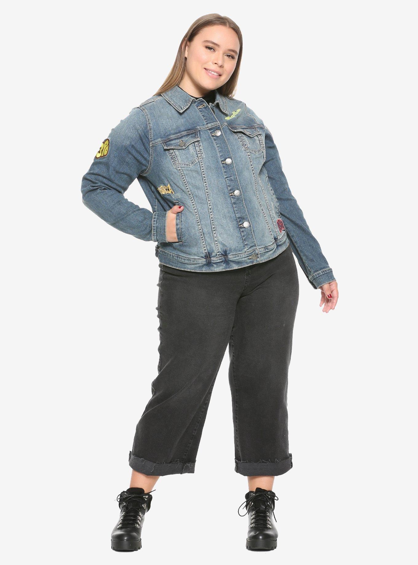 Star Wars Princess Leia Patched Denim Jacket Plus Size, , alternate