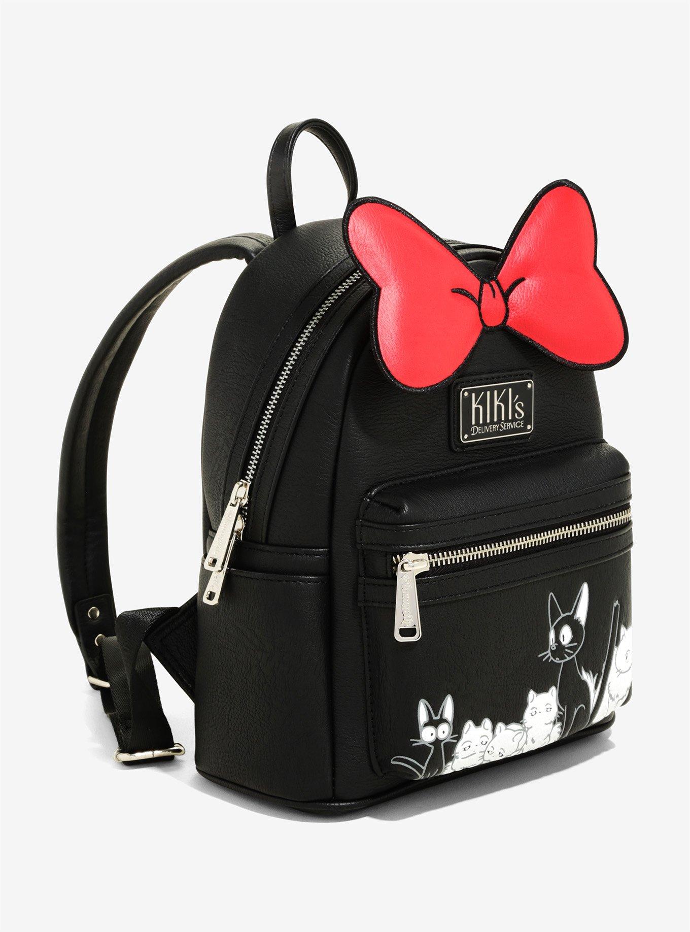 Loungefly Studio Ghibli Kiki's Delivery Service Jiji Bow Mini Backpack - BoxLunch Exclusive, , alternate