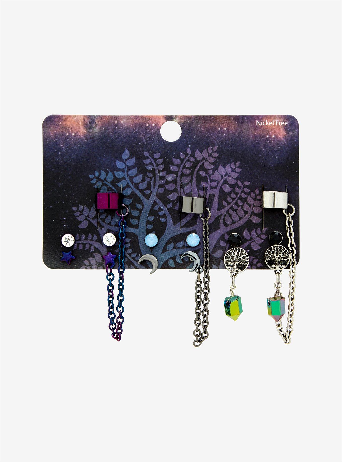 Tree Of Life Cuff Earring Set, , alternate