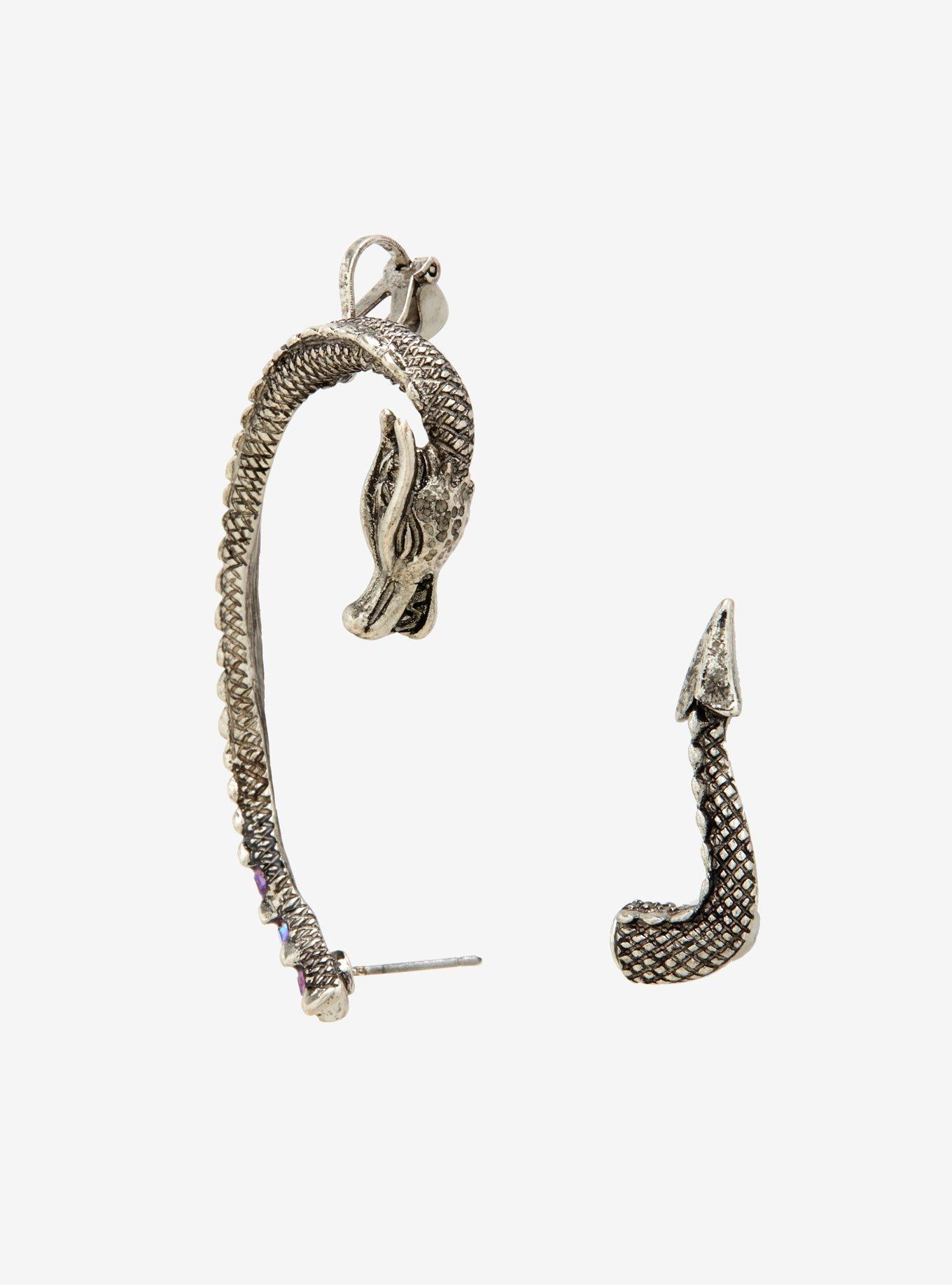 Dragon Faux Tunnel Ear Cuff, , alternate