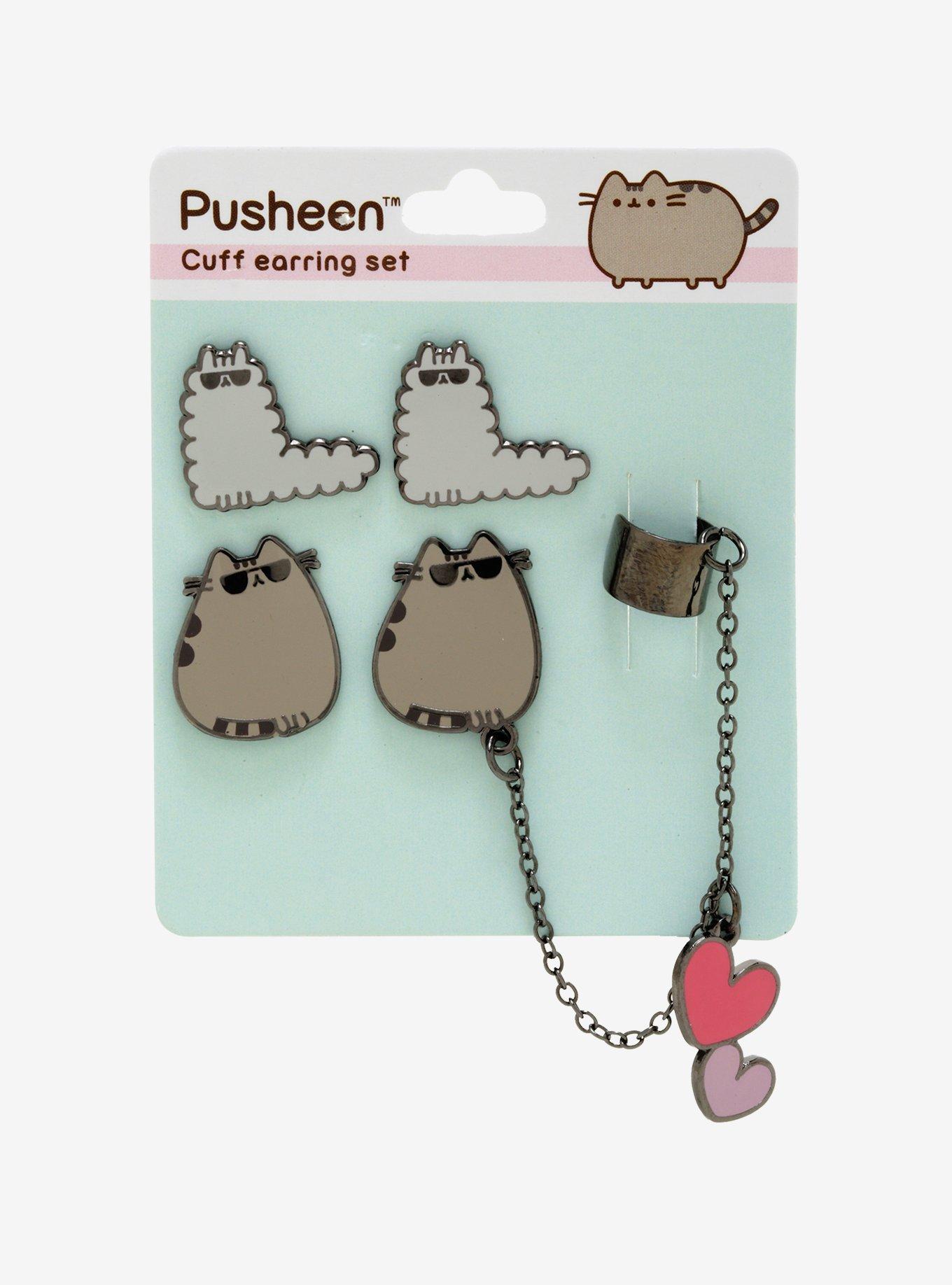 Pusheen Stud & Cuff Earring Set, , alternate