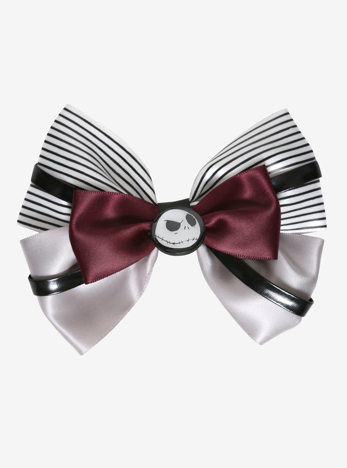 The Nightmare Before Christmas Jack Striped Hair Bow, , alternate