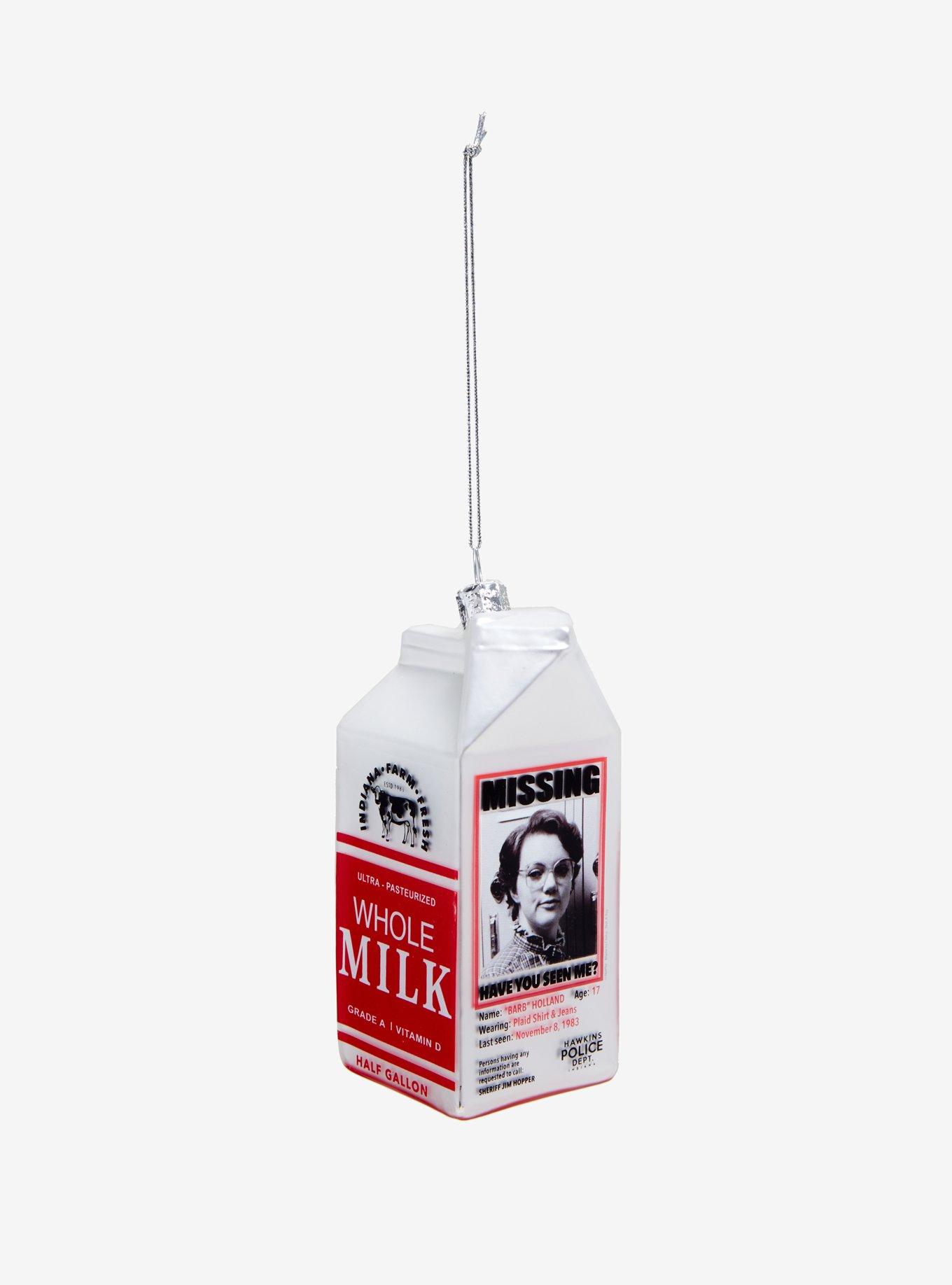 Stranger Things Missing Barb Milk Carton Glass Ornament, , alternate