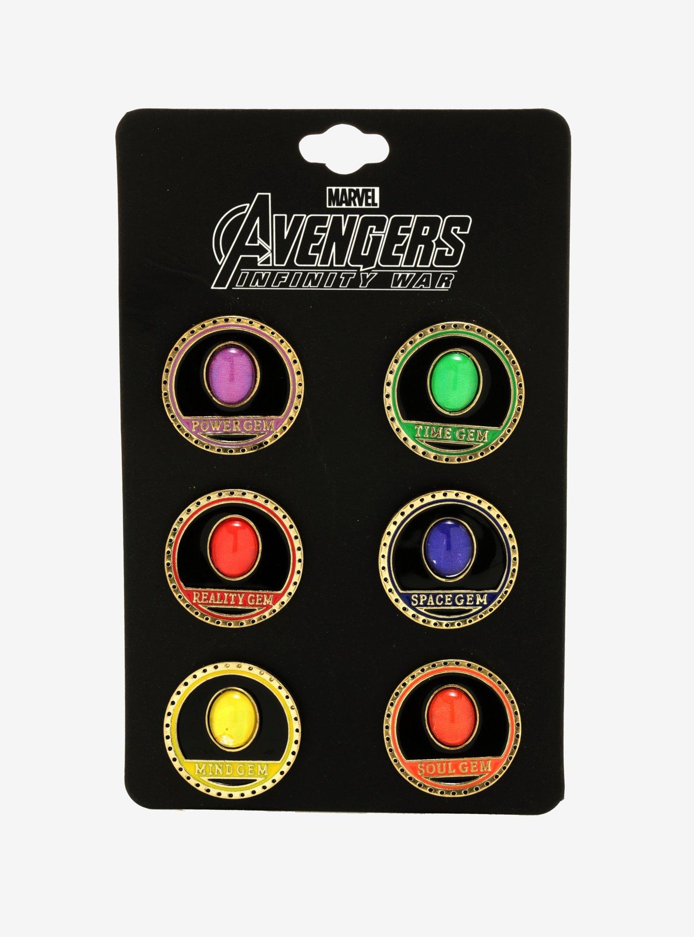 Marvel Avengers: Infinity War Infinity Stones Enamel Pin Set, , alternate