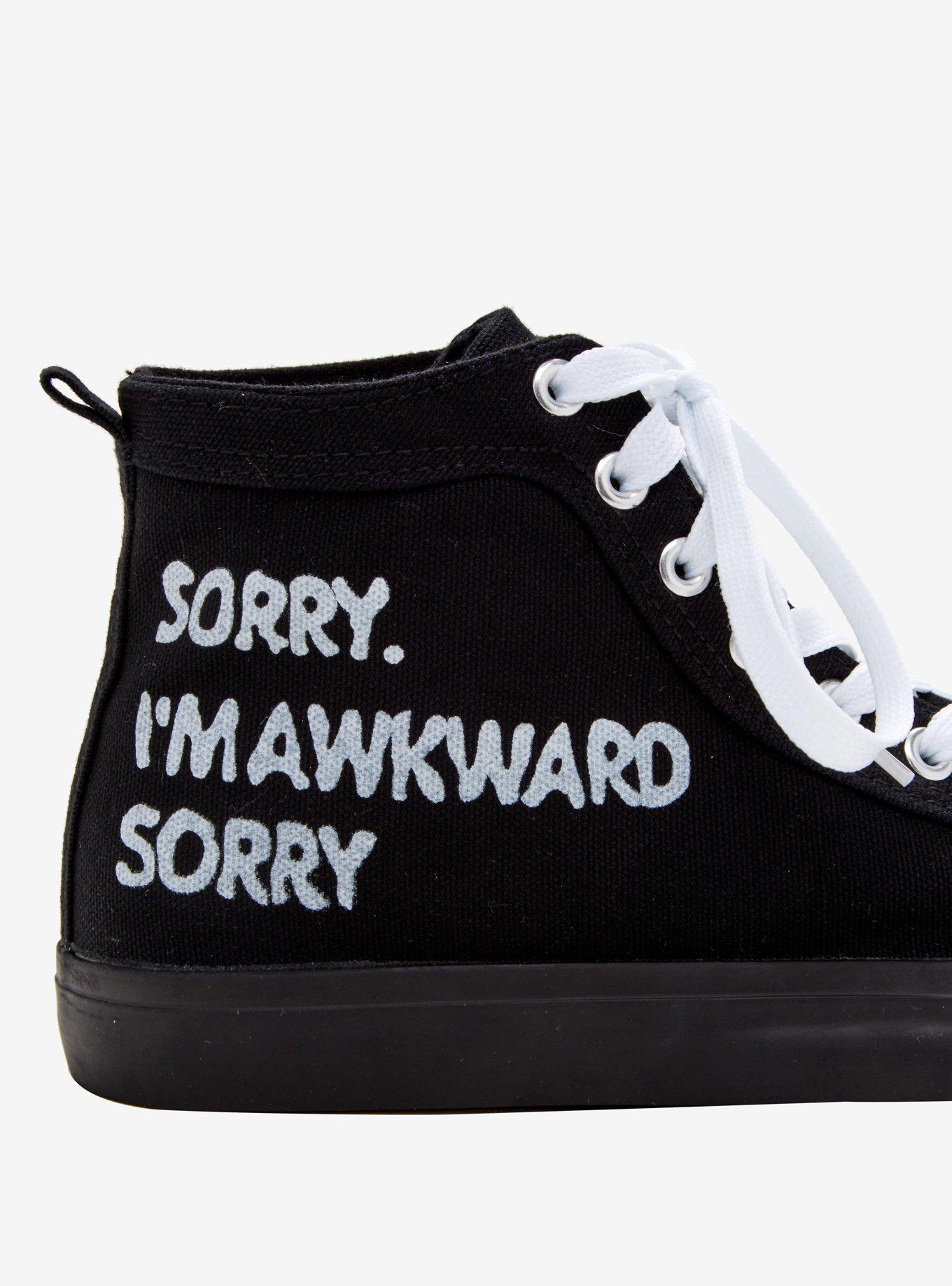 Sorry I'm Awkward Hi-Top Sneakers, , alternate