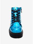 Y.R.U. Slayr Blue Hologram Combat Boots, , alternate
