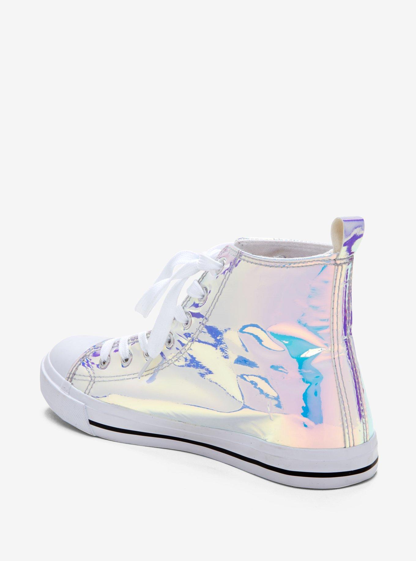 Light Hologram Hi-Top Sneakers, , alternate