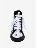Black & White Skeleton Dinosaur Hi-Top Sneakers, , alternate