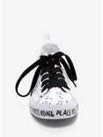 Black & White Music Note Music Is My Hiding Place Canvas Sneakers, MULTI, alternate