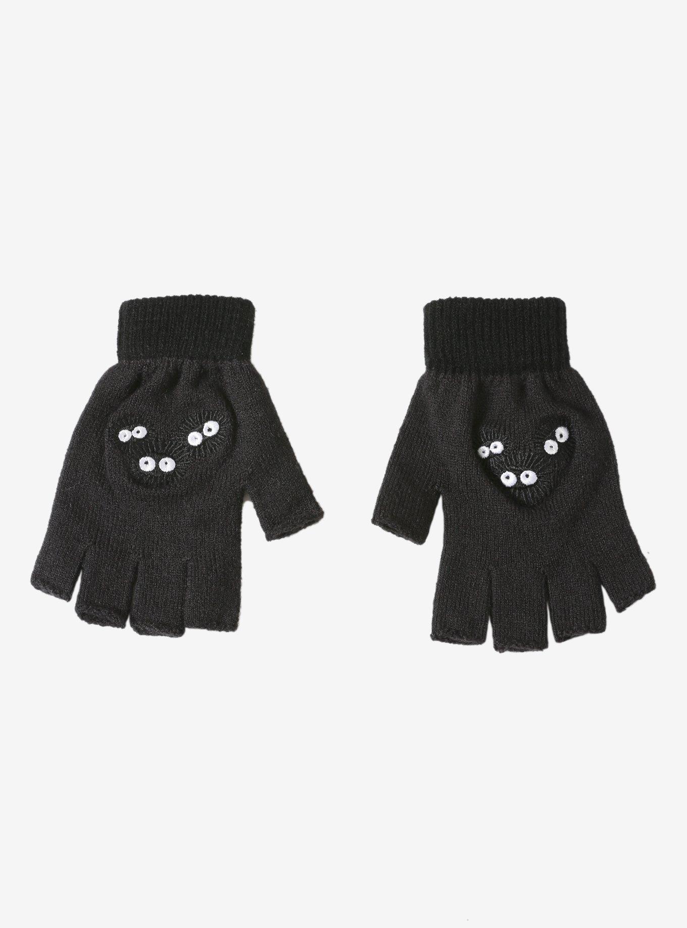 Studio Ghibli My Neighbor Totoro Soot Sprite Fingerless Gloves, , alternate