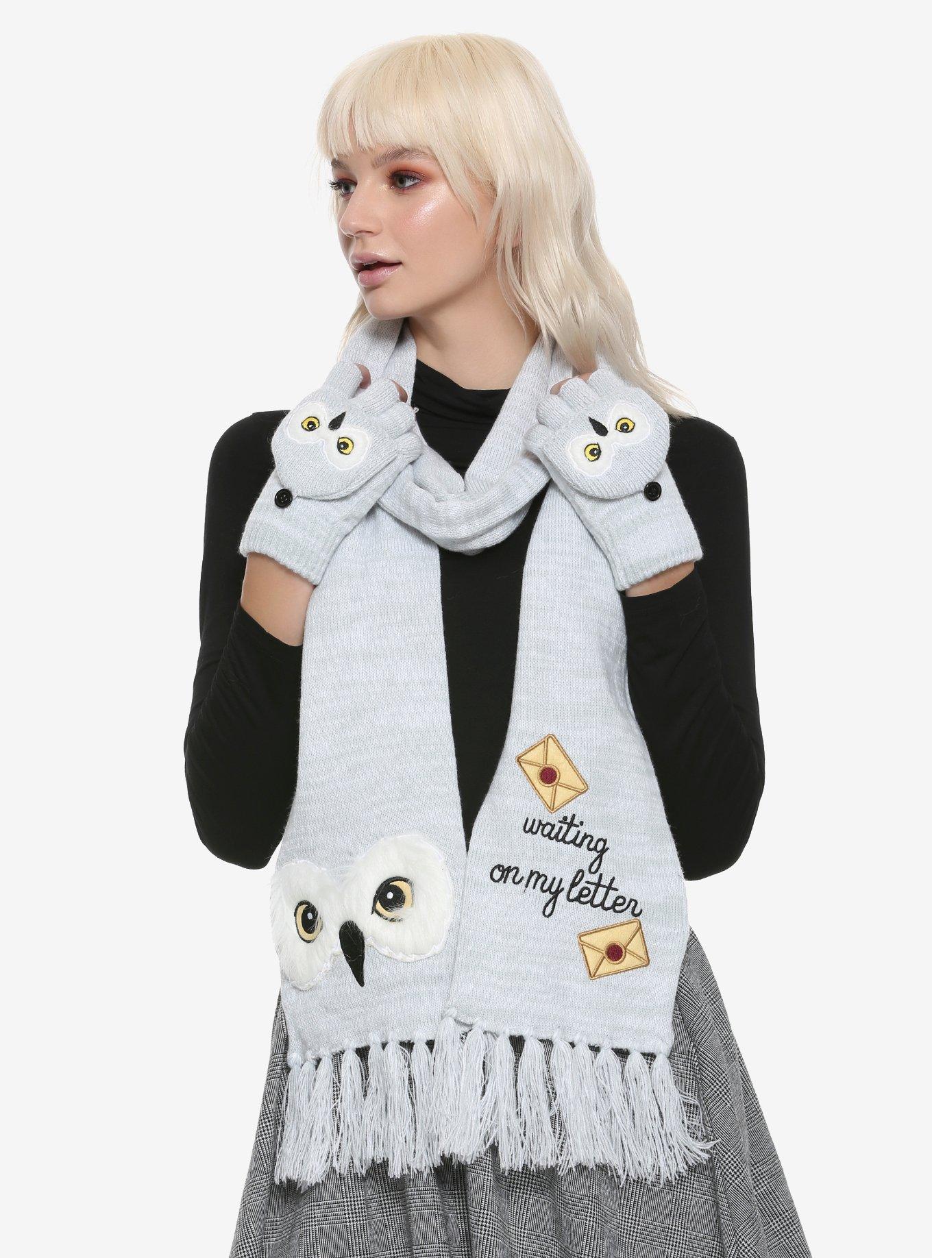 Harry Potter Waiting For My Letter Hedwig Knit Scarf, , alternate
