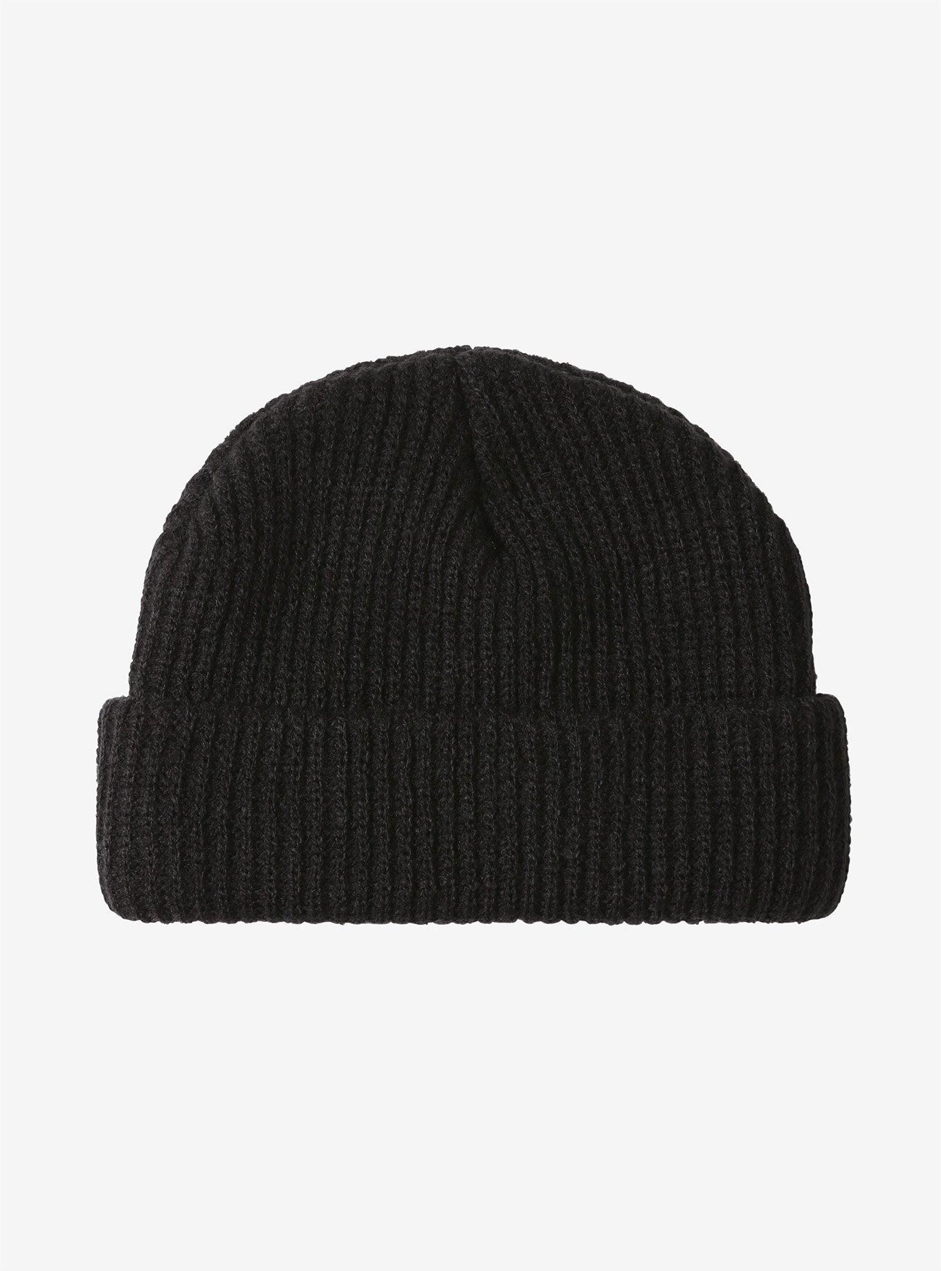 Black Skull Cap Beanie, , alternate