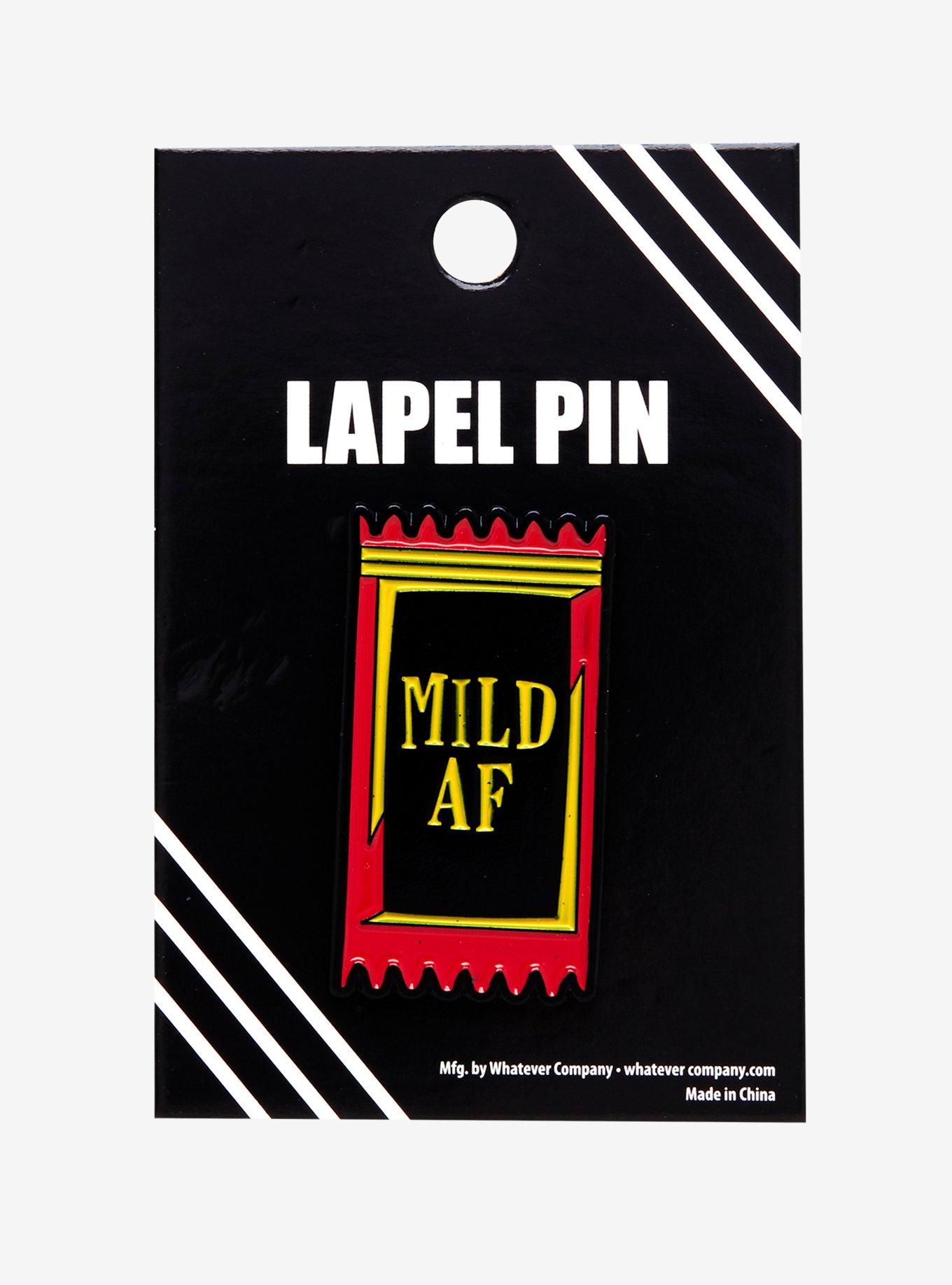 Mild AF Hot Sauce Packet Enamel Pin, , alternate