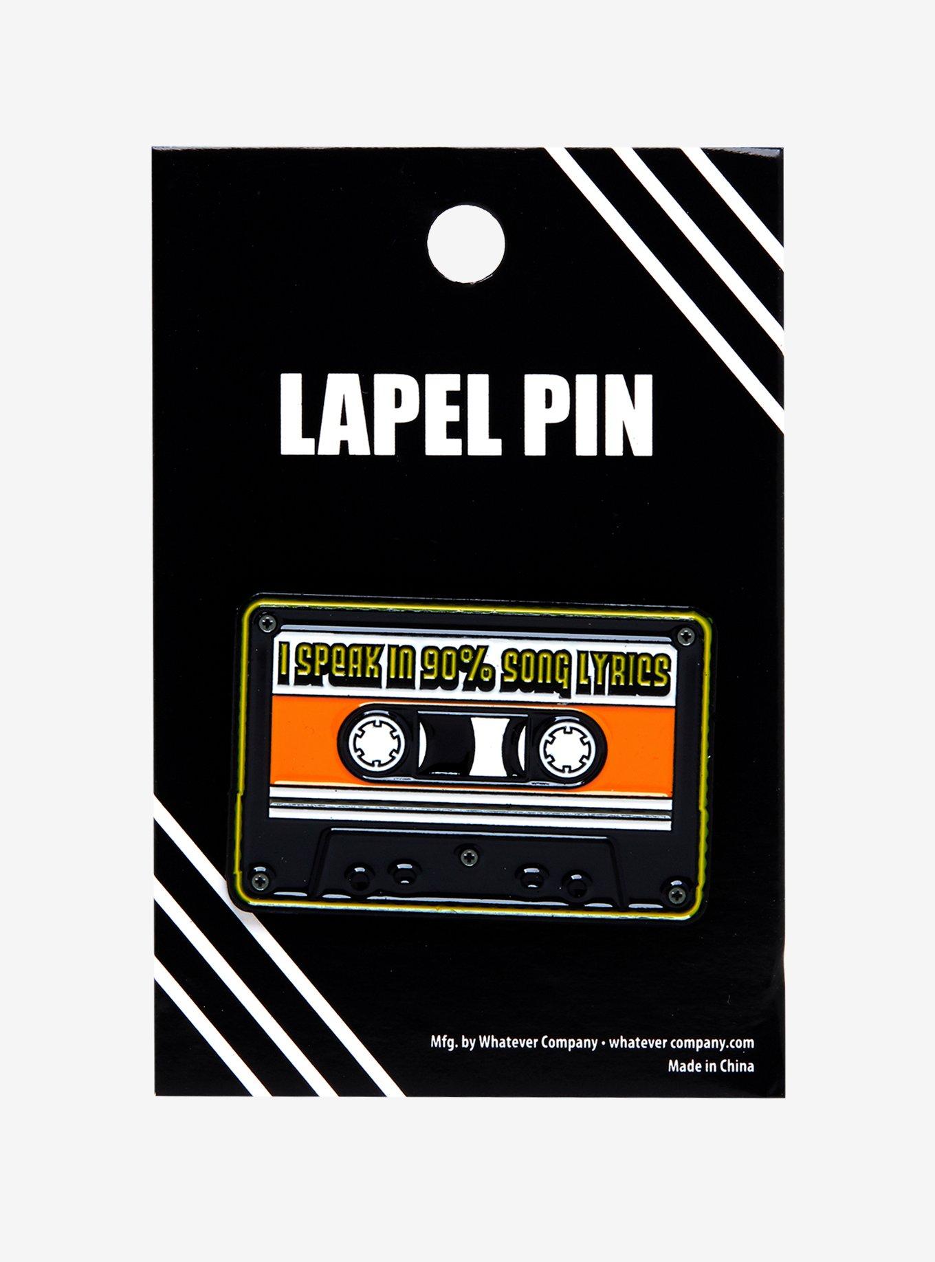 Cassette Song Lyrics Enamel Pin, , alternate