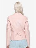 Sailor Moon In The Name Of The Moon Pink Girls Faux Leather Moto Jacket Hot Topic Exclusive, , alternate
