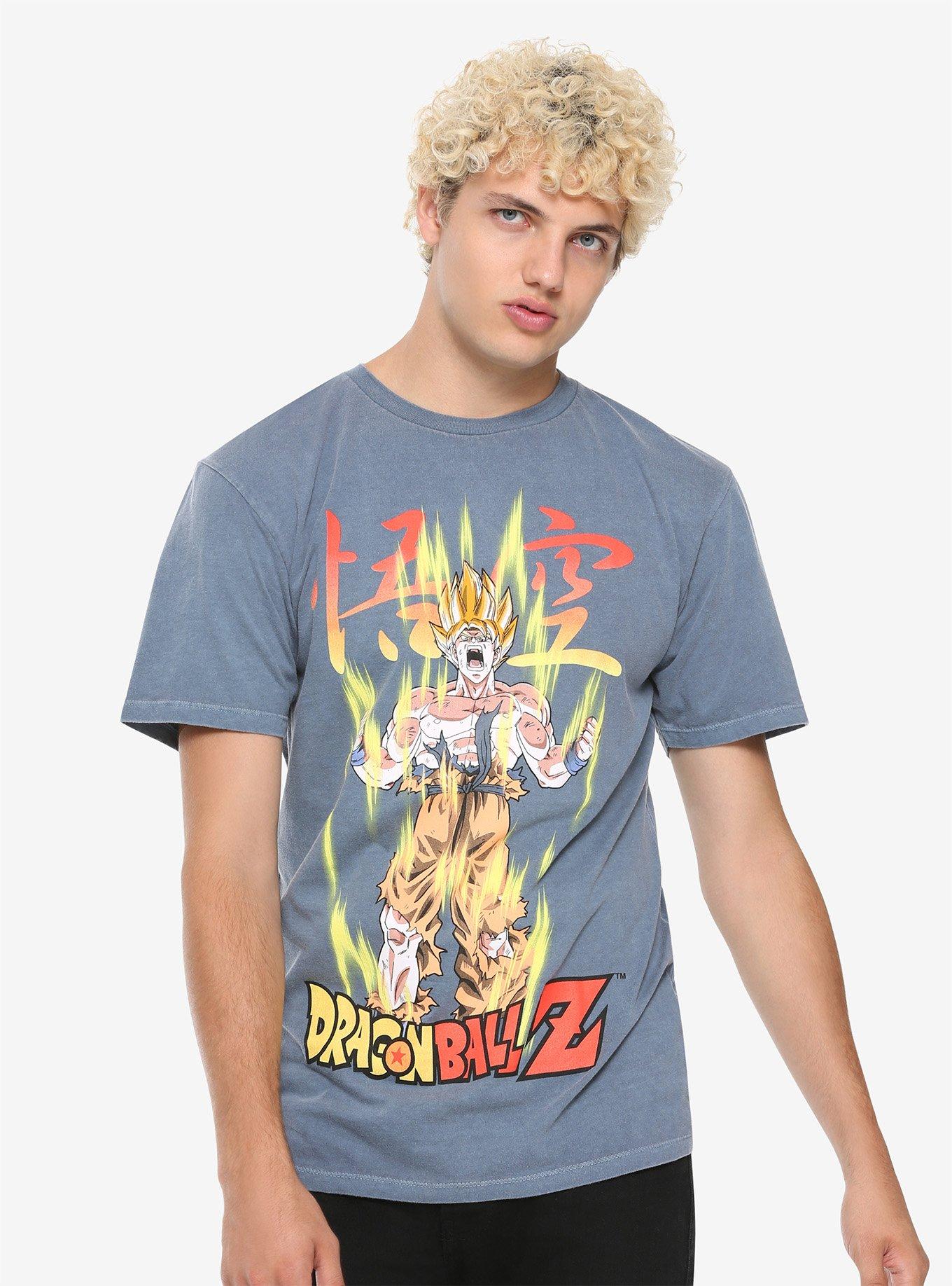 Dragon Ball Z Super Saiyan Goku Faded T-Shirt, PIGMENT DYE, alternate