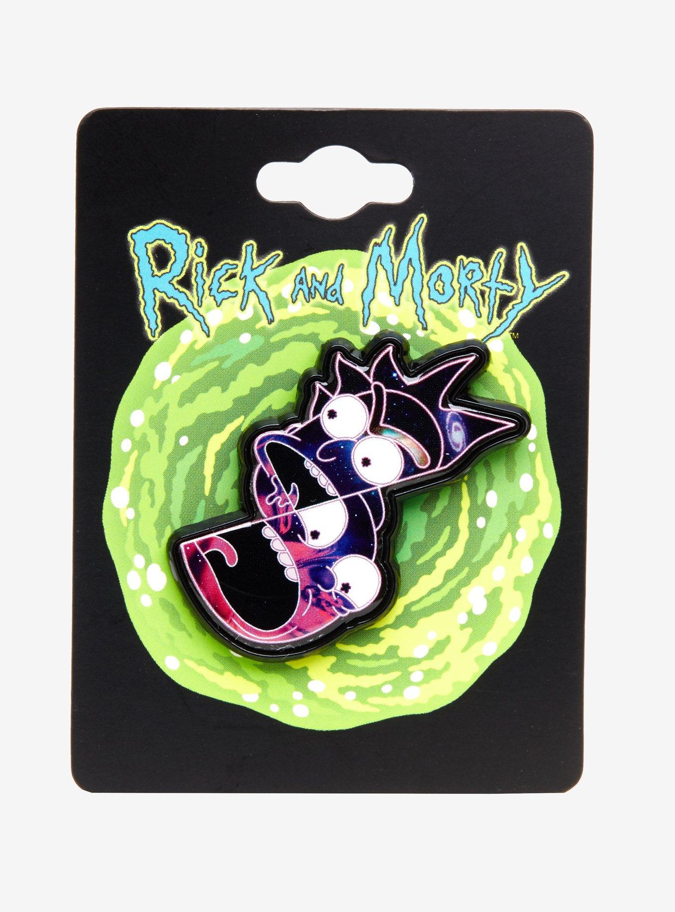 Rick And Morty Tie Dye Split Face Enamel Pin, , alternate