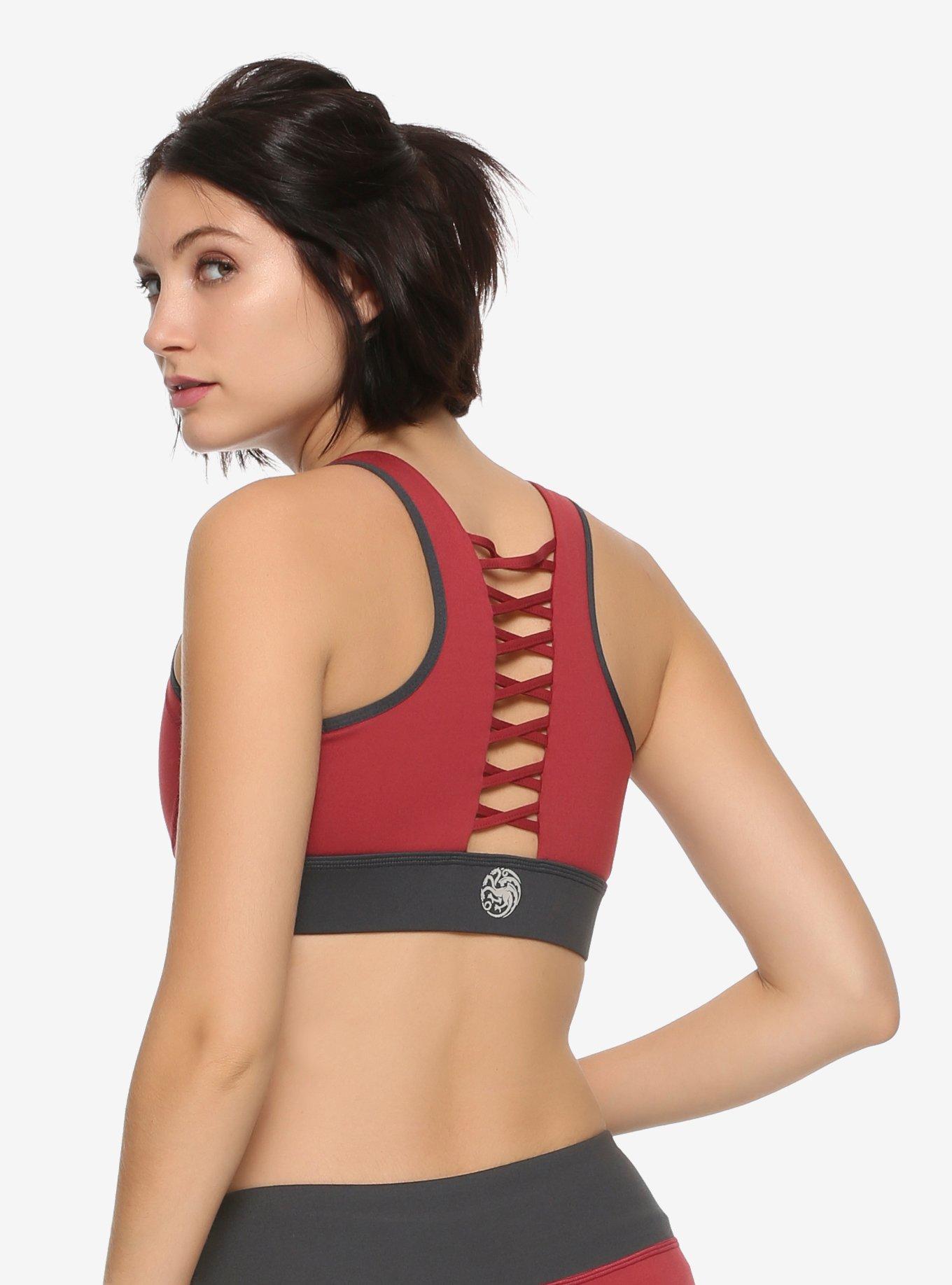 Game Of Thrones Daenerys Lace-Up Low-Impact Sports Bra - BoxLunch Exclusive, , alternate