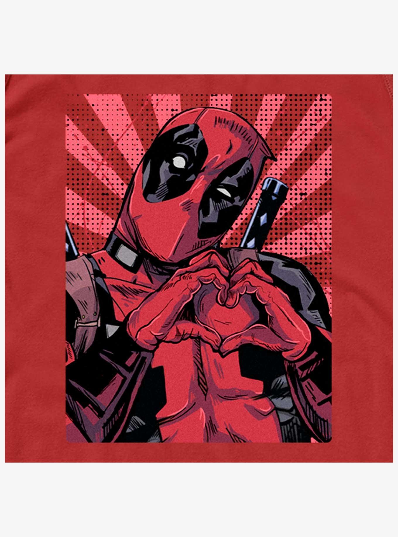 Marvel Deadpool Heart You T-Shirt, RED, alternate