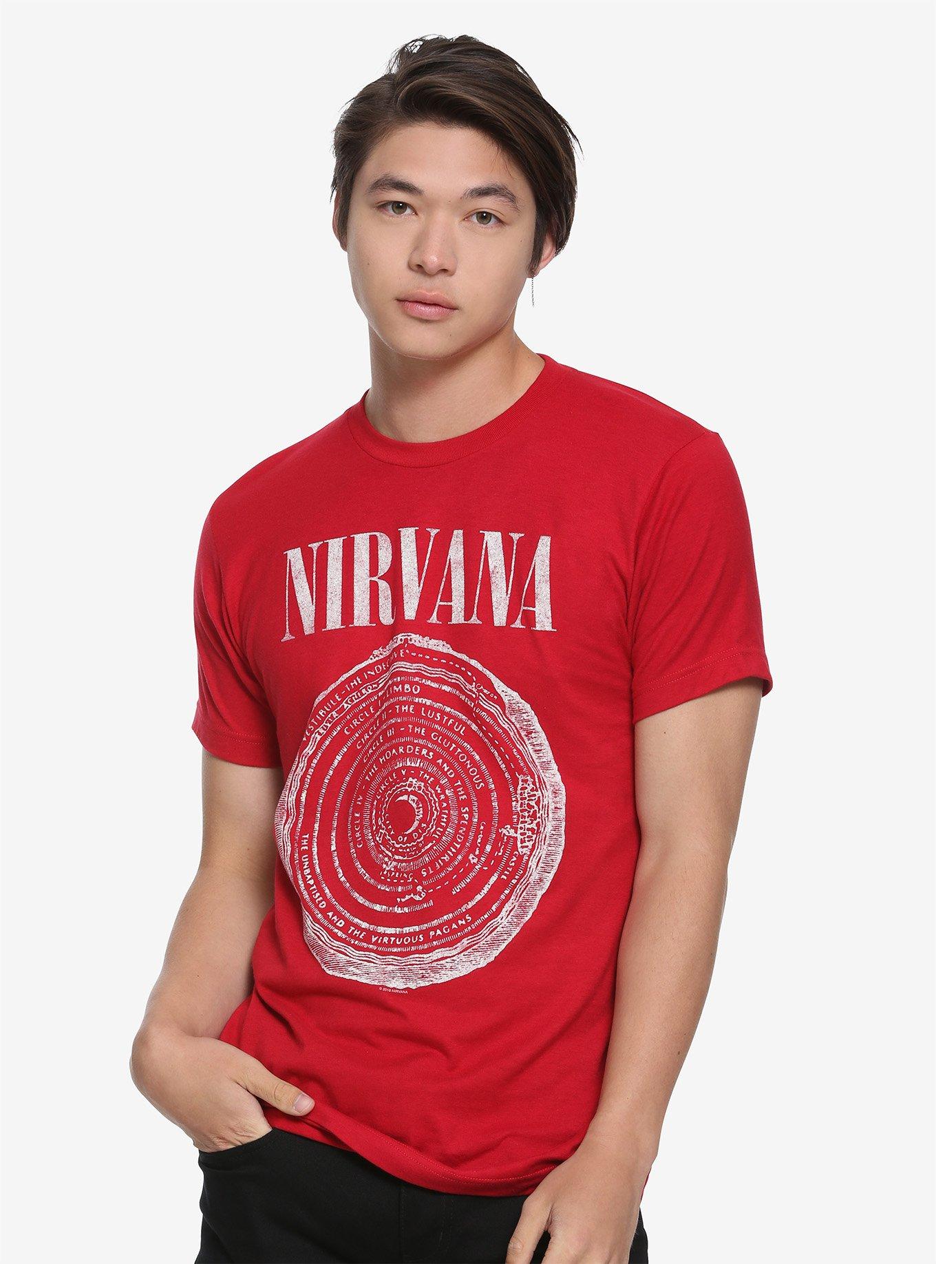 Nirvana Red Vestibule Circles Of Hell T-Shirt, RED, alternate