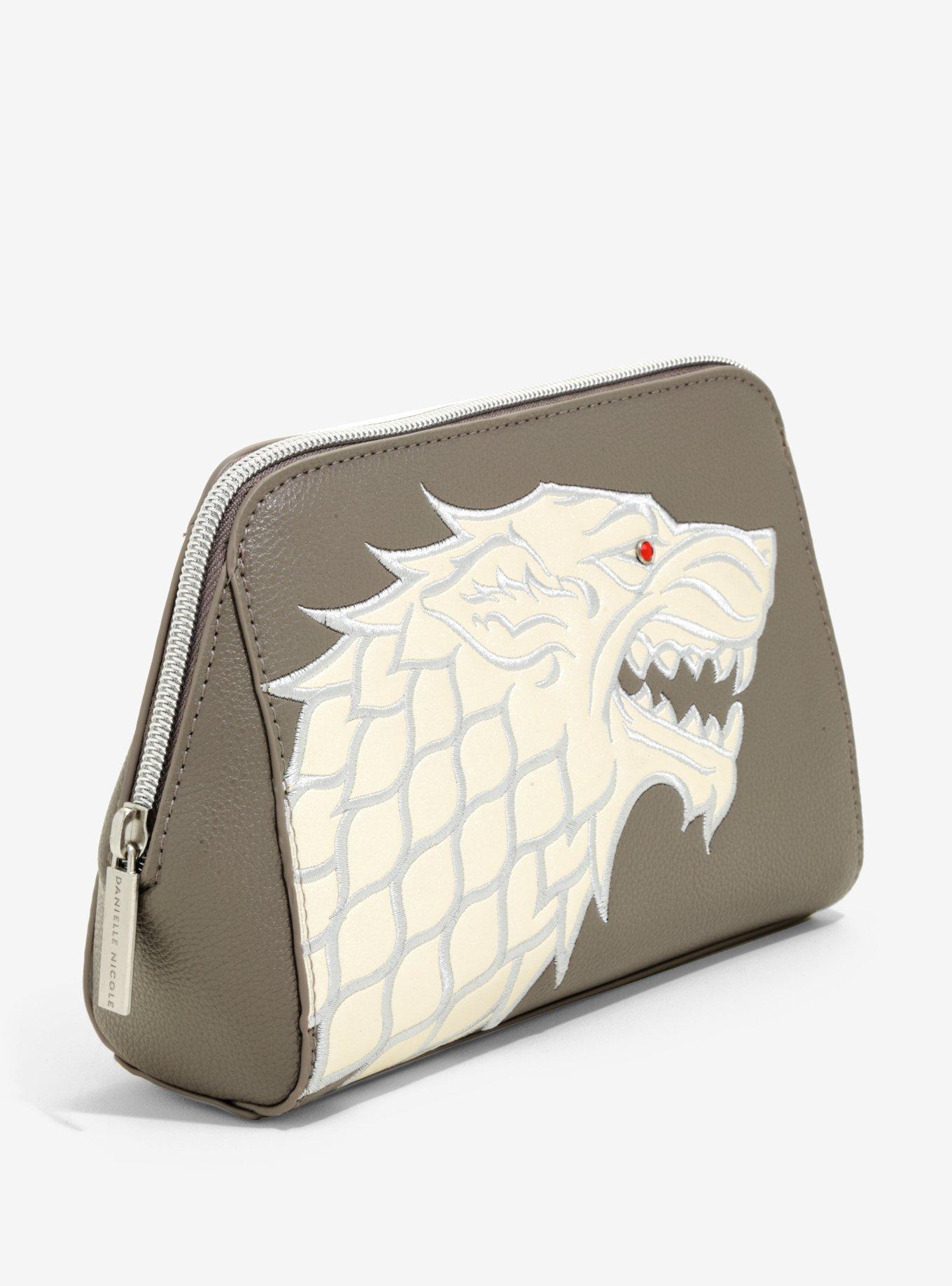 Danielle Nicole Game Of Thrones House Stark Cosmetic Bag - BoxLunch Exclusive, , alternate