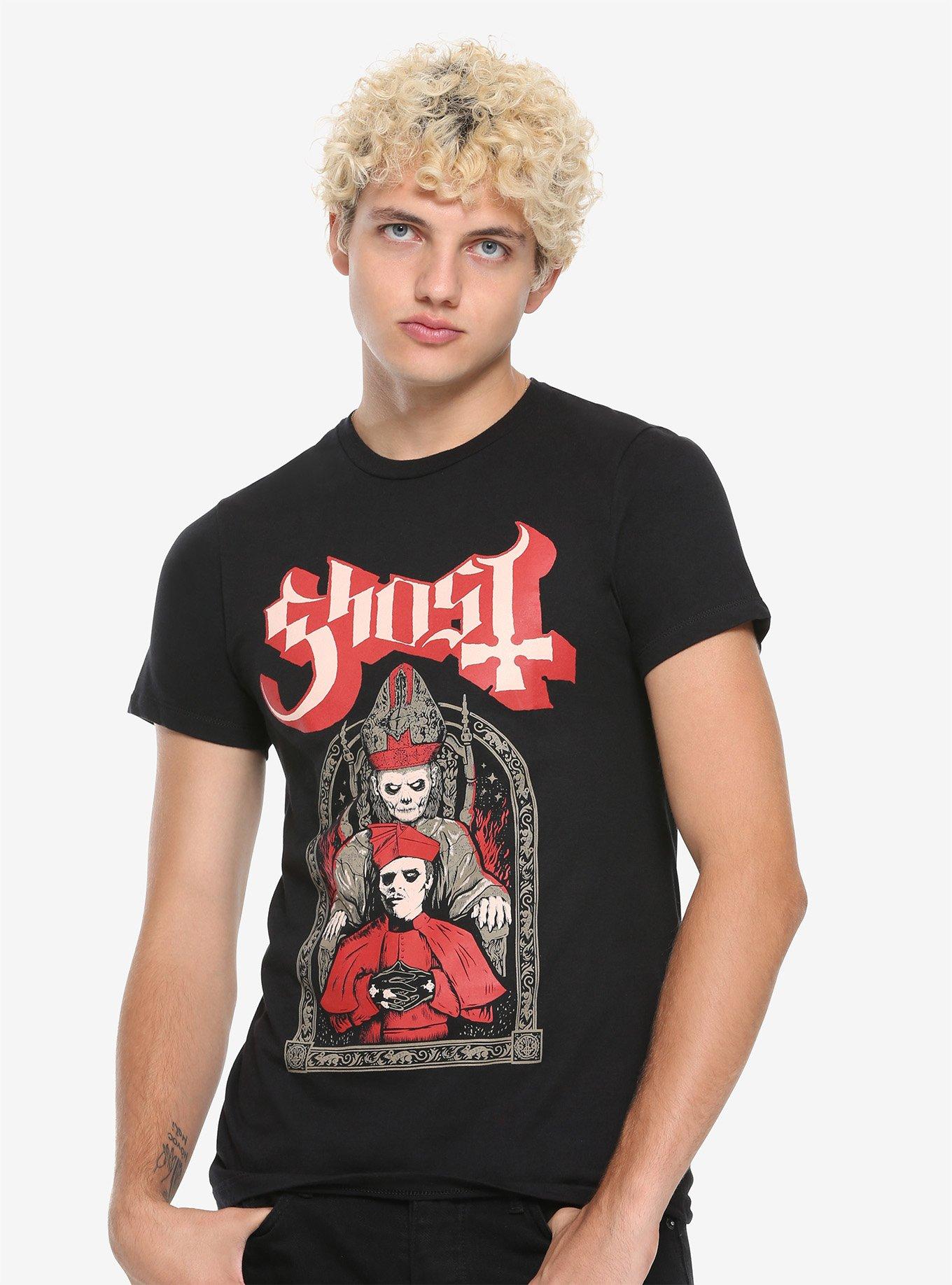 Ghost Cardinal Copia & Papa Emeritus T-Shirt, BLACK, alternate