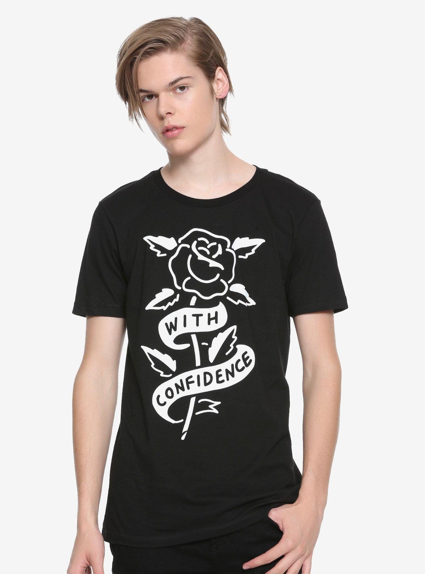 With Confidence Rose T-Shirt, , alternate