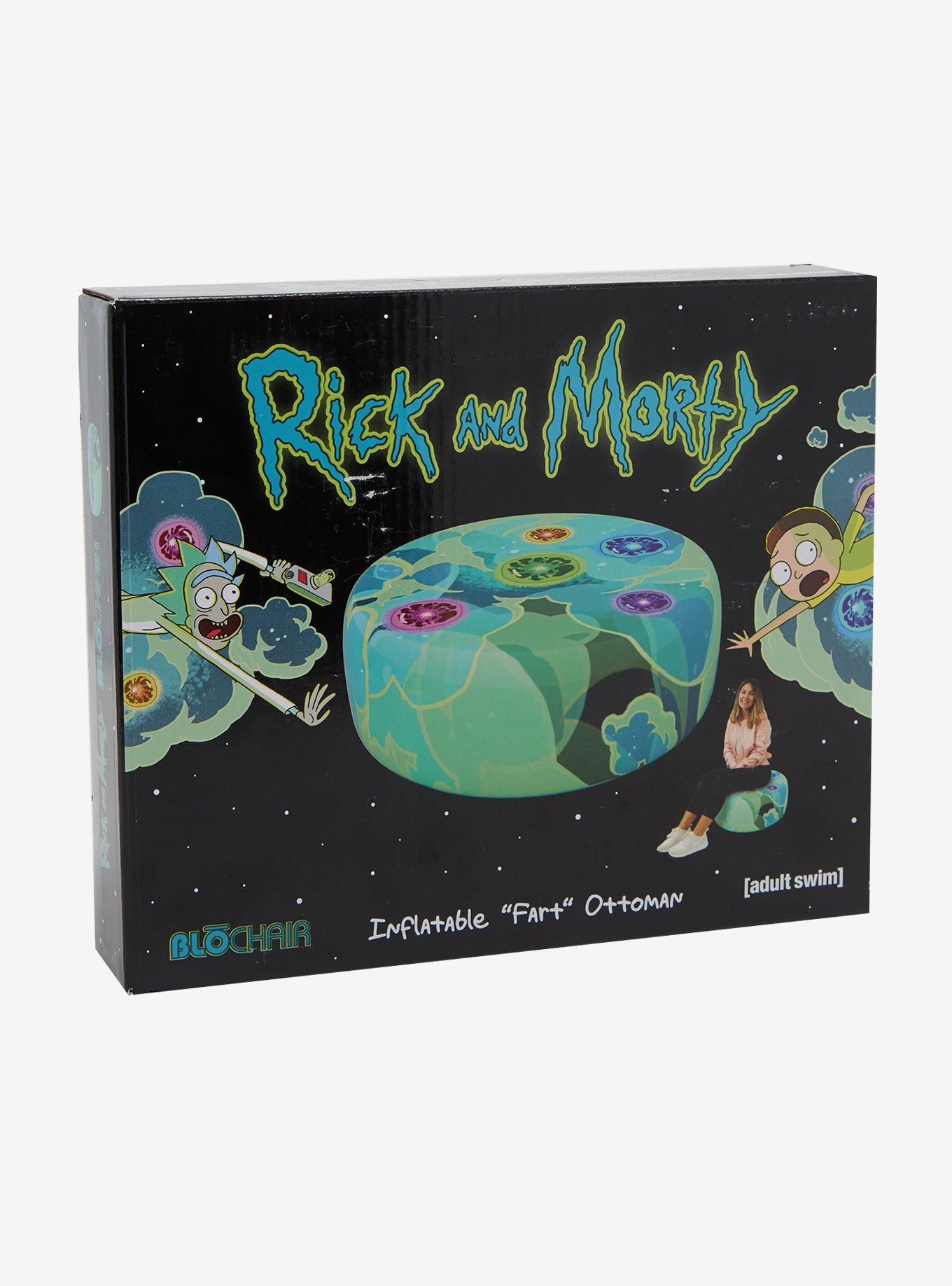 BloChair Rick And Morty Fart Inflatable Ottoman, , alternate