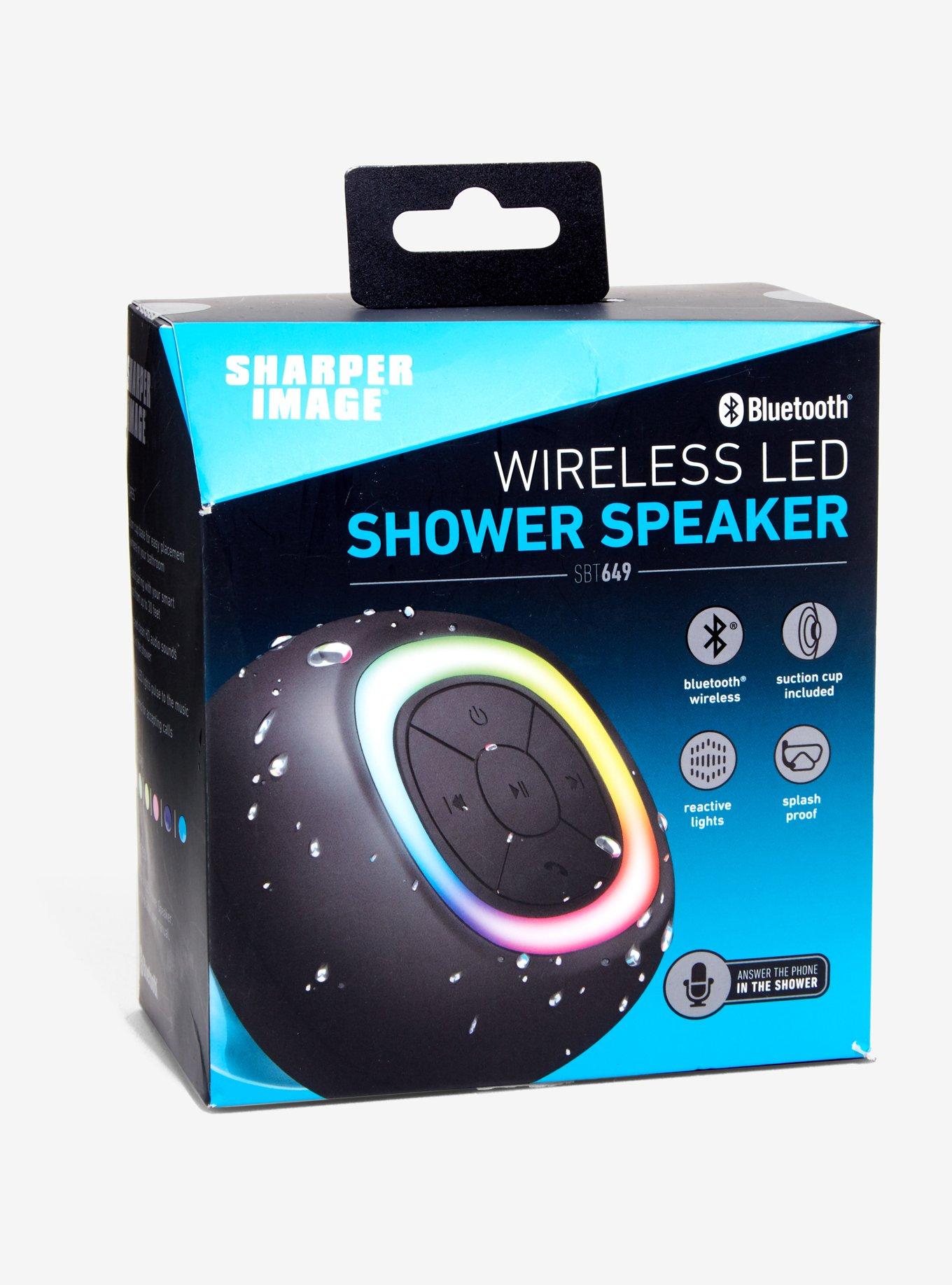 Sharper Image Black LED Wireless Shower Speaker, , alternate