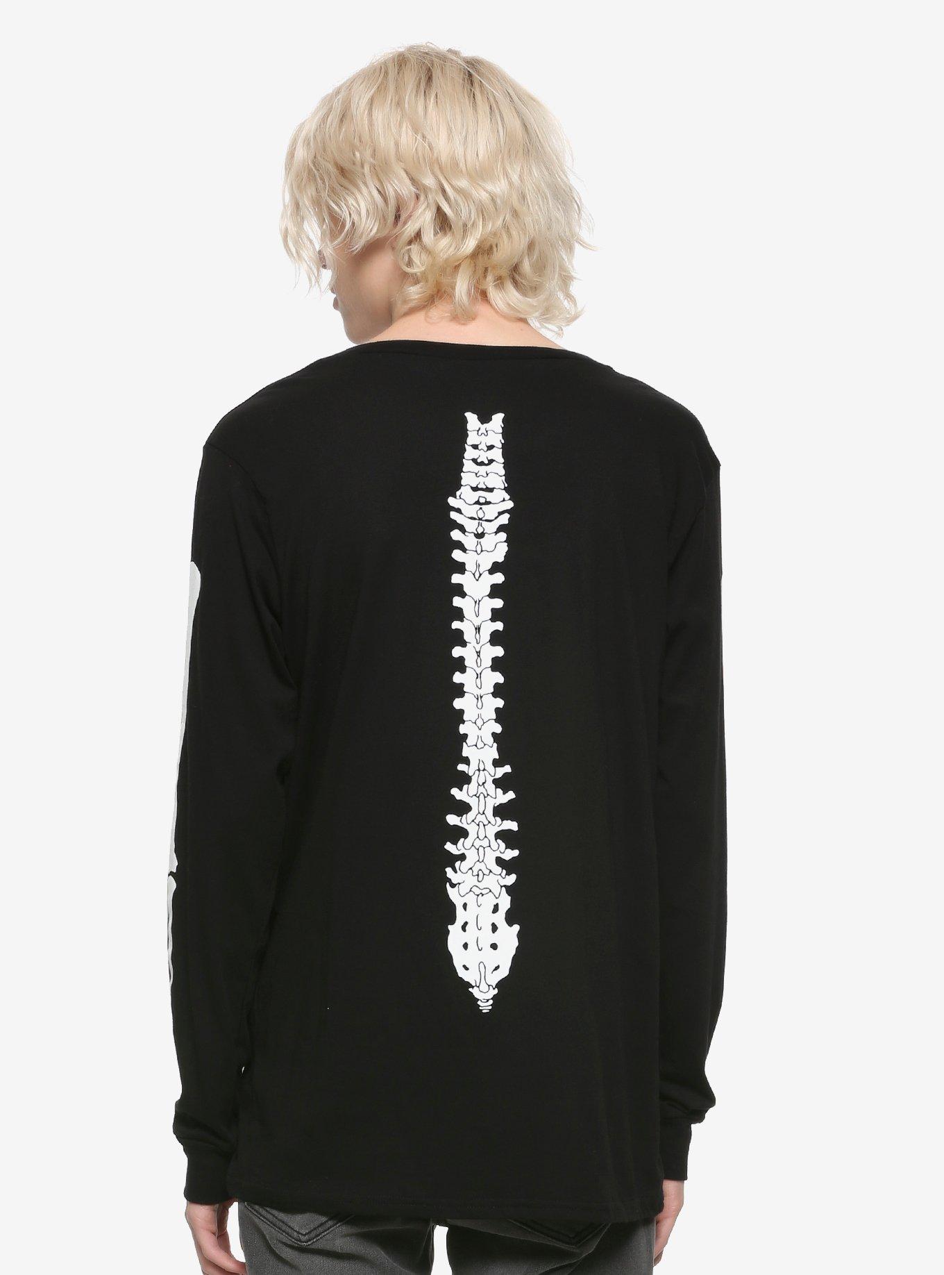 Glow-In-The-Dark Skeleton Long-Sleeve T-Shirt, , alternate