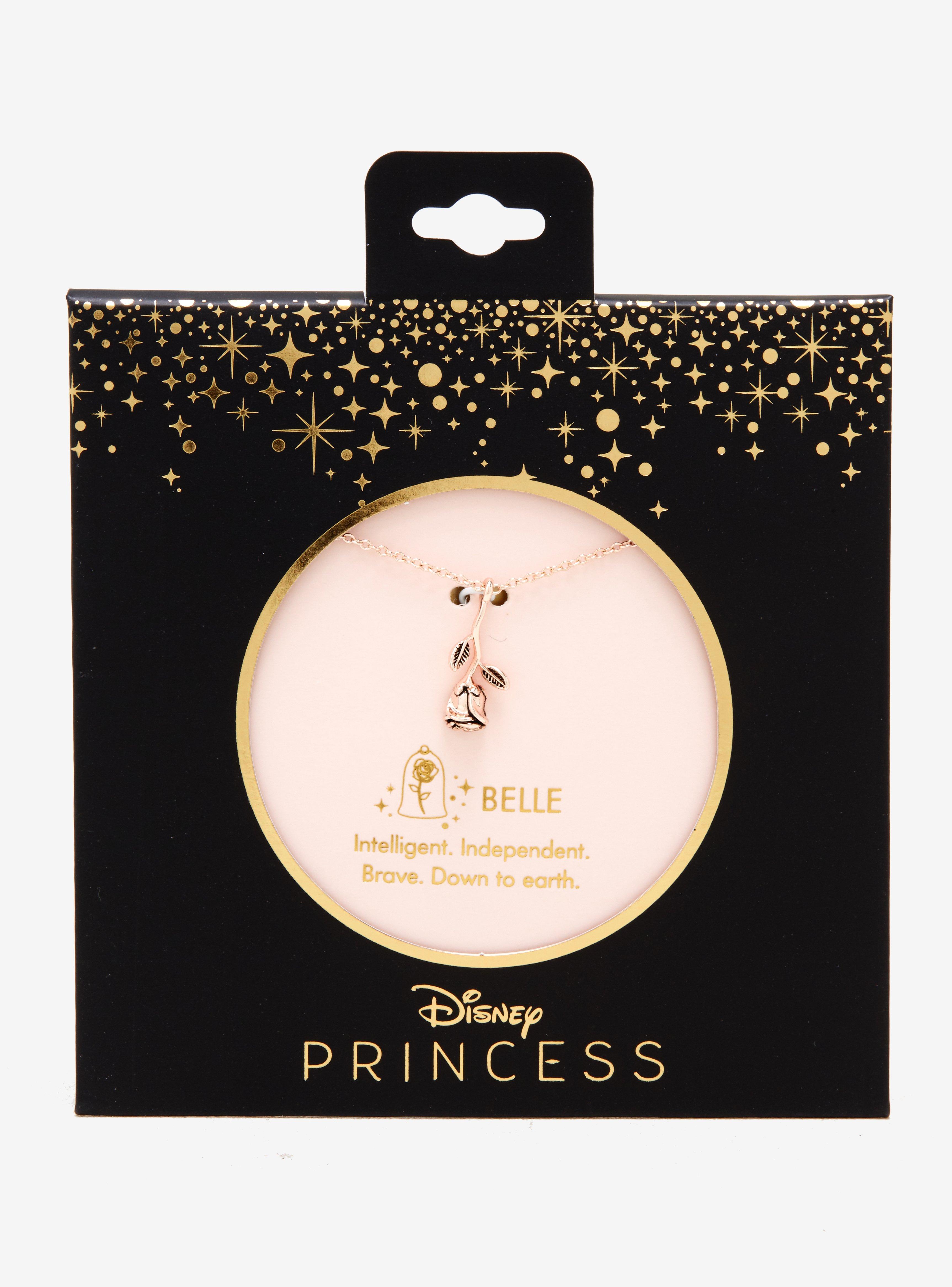 Disney Princess Belle Dainty Charm Necklace, , alternate
