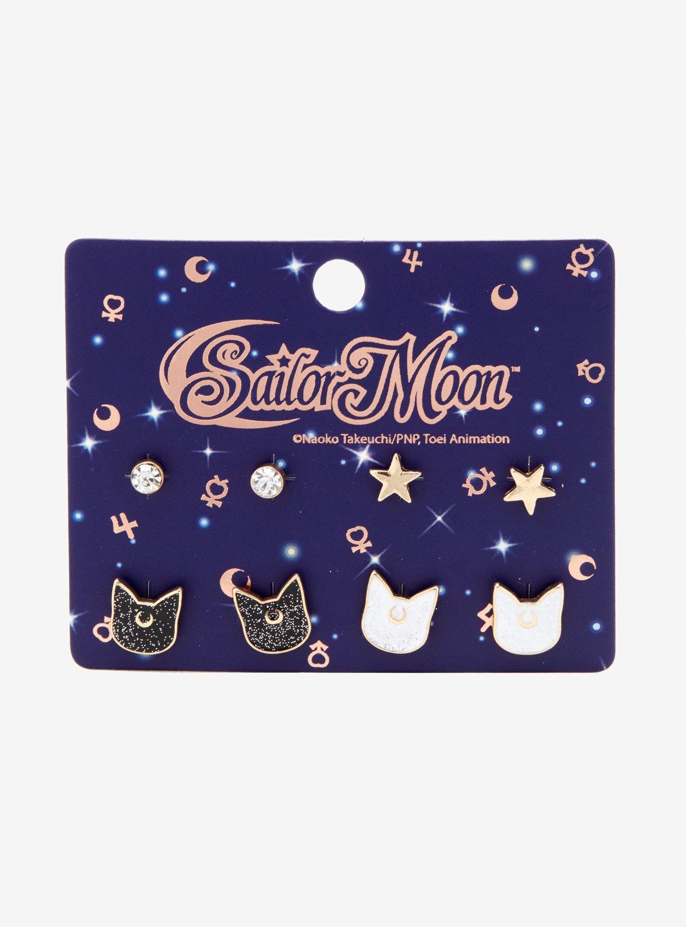 Sailor Moon Luna & Artemis Earring Set, , alternate