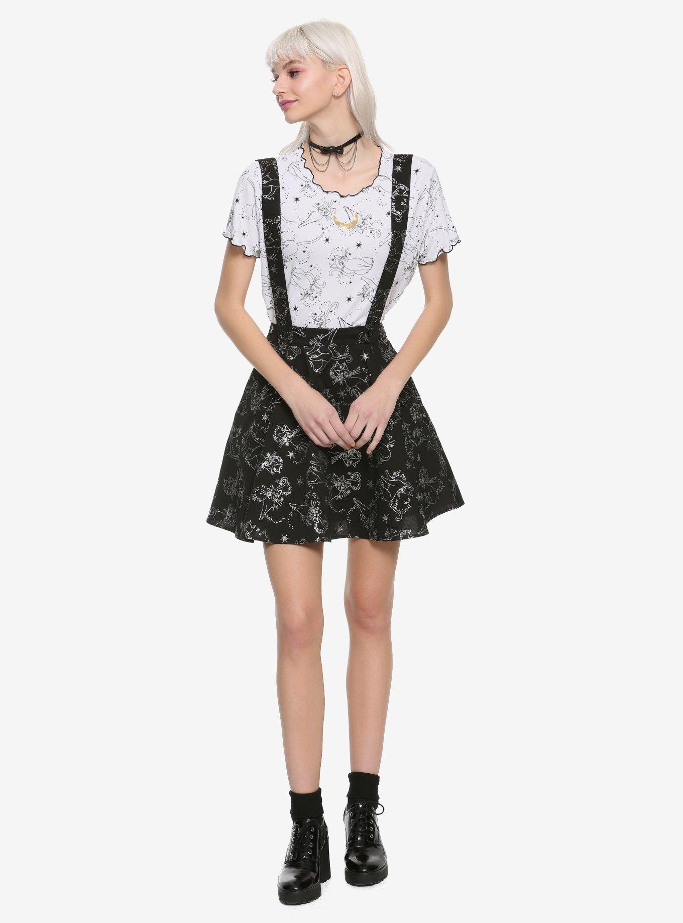 Sailor Moon Glitter Luna Suspender Skirt Hot Topic Exclusive, , alternate