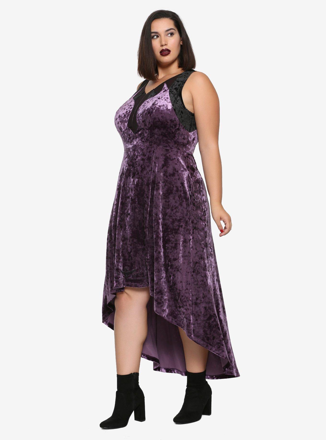 Sailor Moon Queen Beryl Velvet Hi-Low Hem Dress Plus Size Hot Topic Exclusive, , alternate