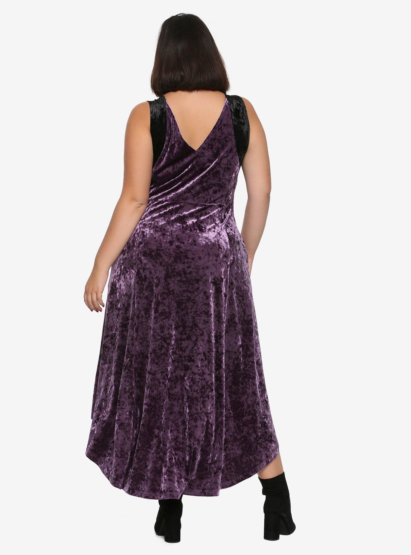 Sailor Moon Queen Beryl Velvet Hi-Low Hem Dress Plus Size Hot Topic Exclusive, , alternate