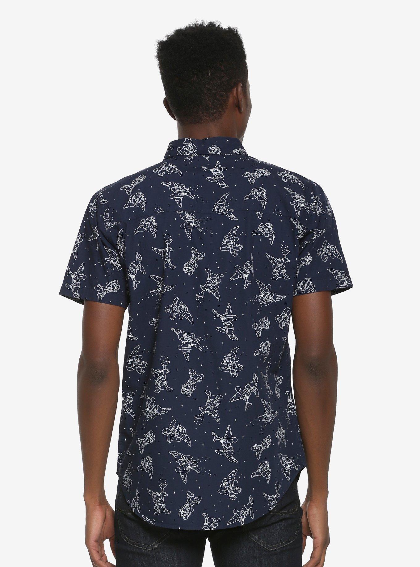 Our Universe Disney Fantasia Sorcerer Mickey Woven Button-Up, , alternate