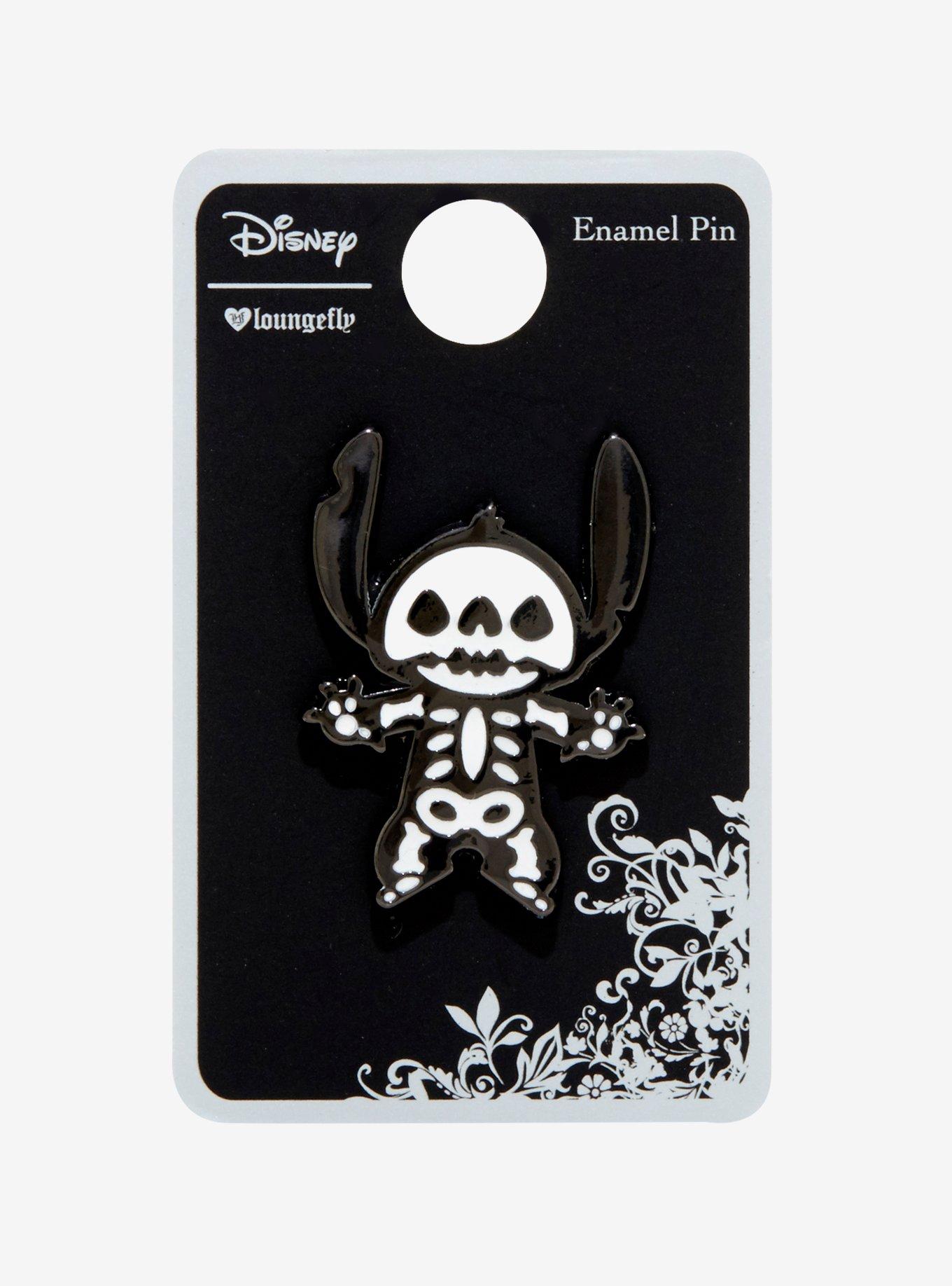 Loungefly Disney Lilo & Stitch Skeleton Stitch Enamel Pin, , alternate