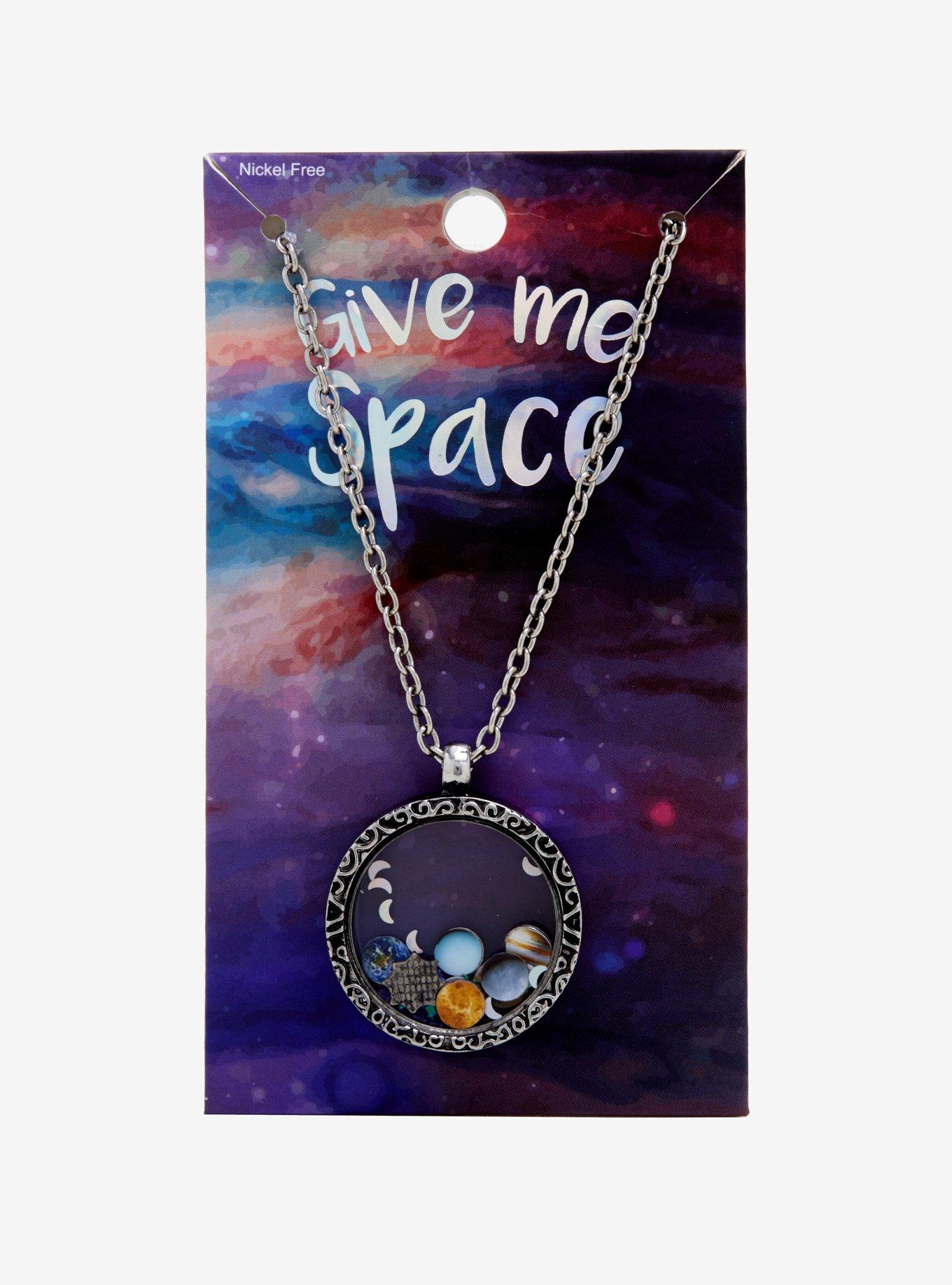 Give Me Space Planet Shaker Antique Necklace, , alternate