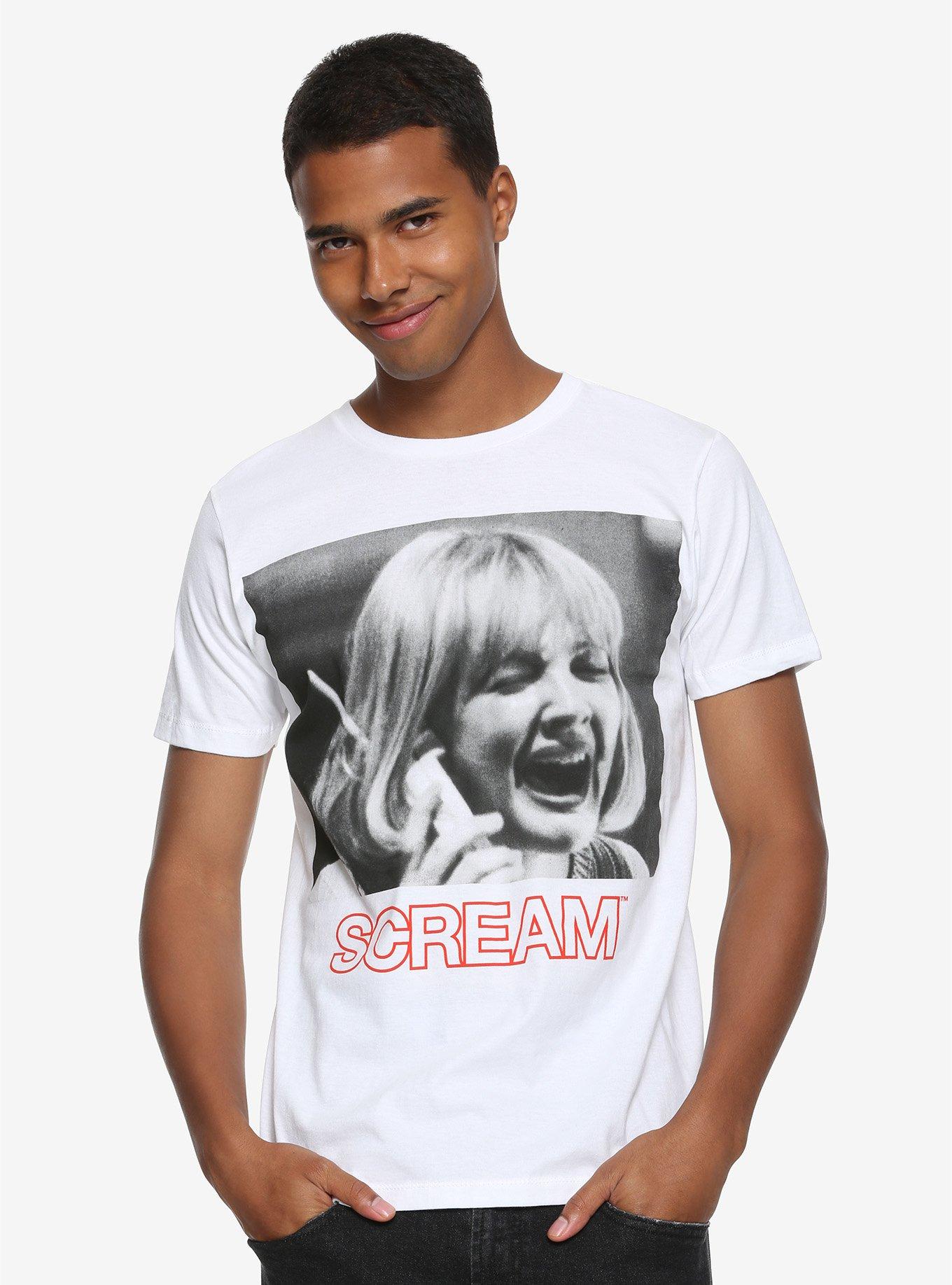 Scream Phone Call White T-Shirt, WHITE, alternate