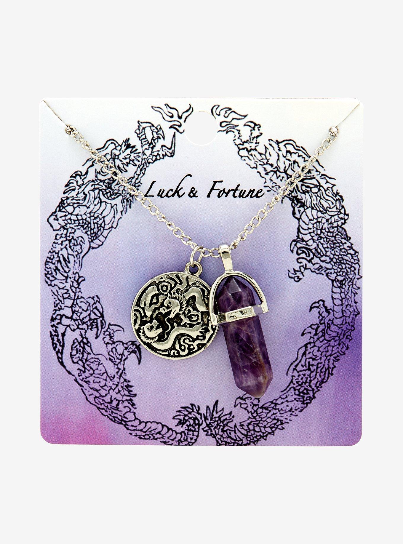 Luck & Fortune Dragon Coin Necklace, , alternate