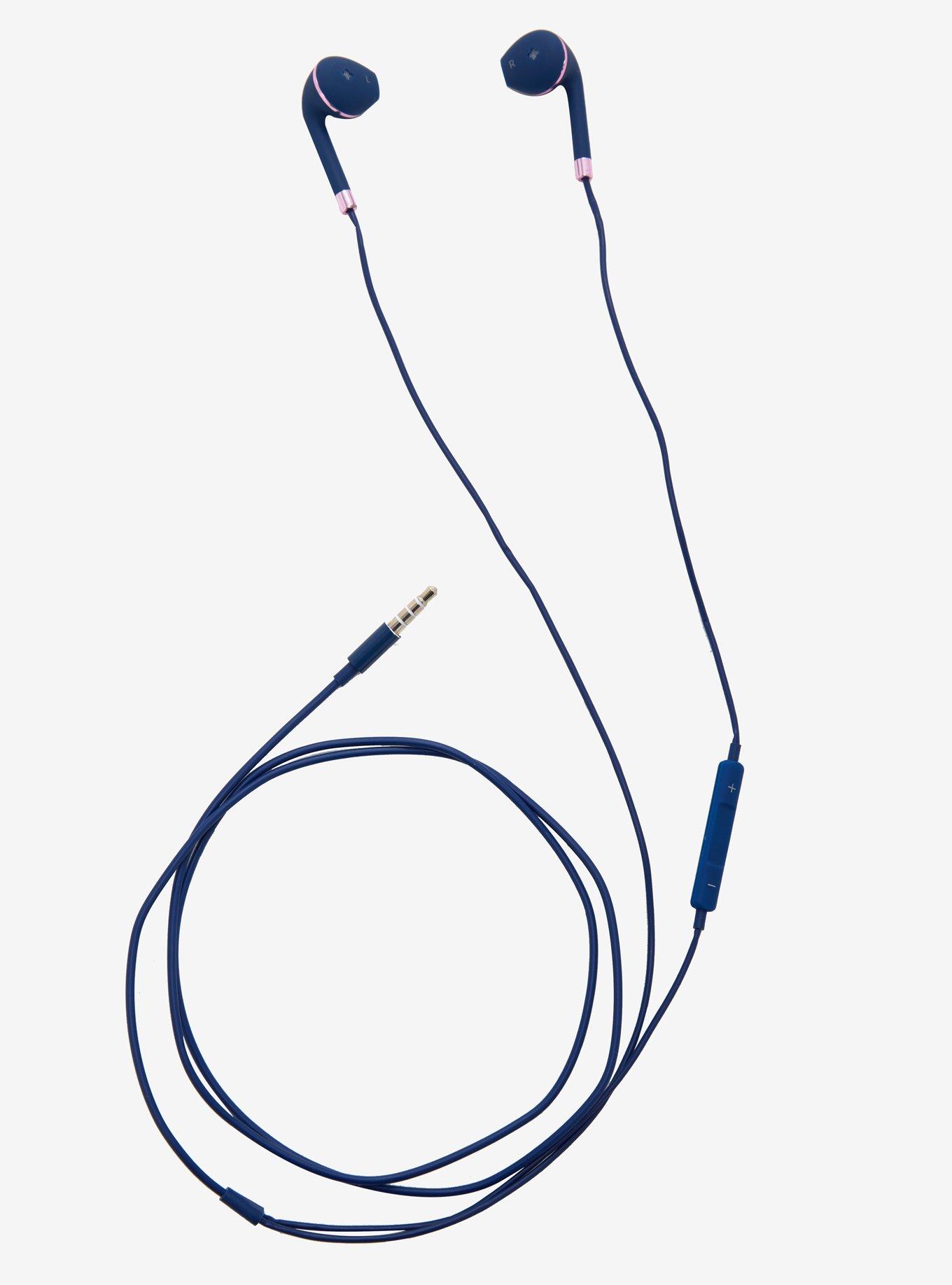 Matte Navy & Pink Chrome Earbuds, , alternate