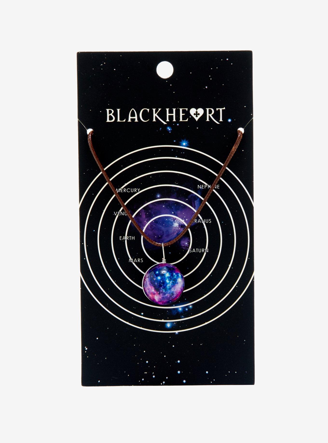 Blackheart Galaxy Ball Cord Necklace, , alternate