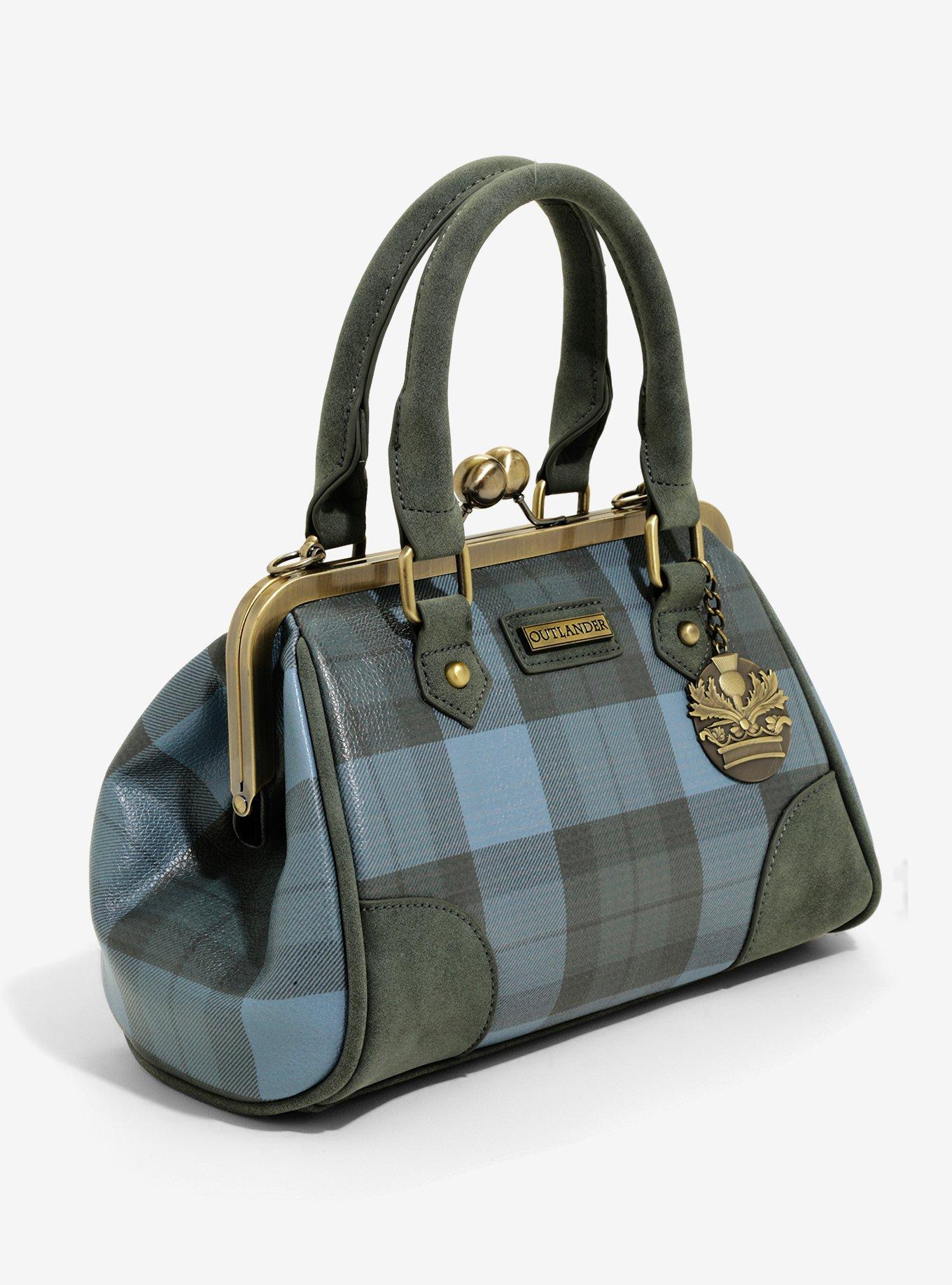 Outlander Fraser Plaid Kisslock Satchel, , alternate