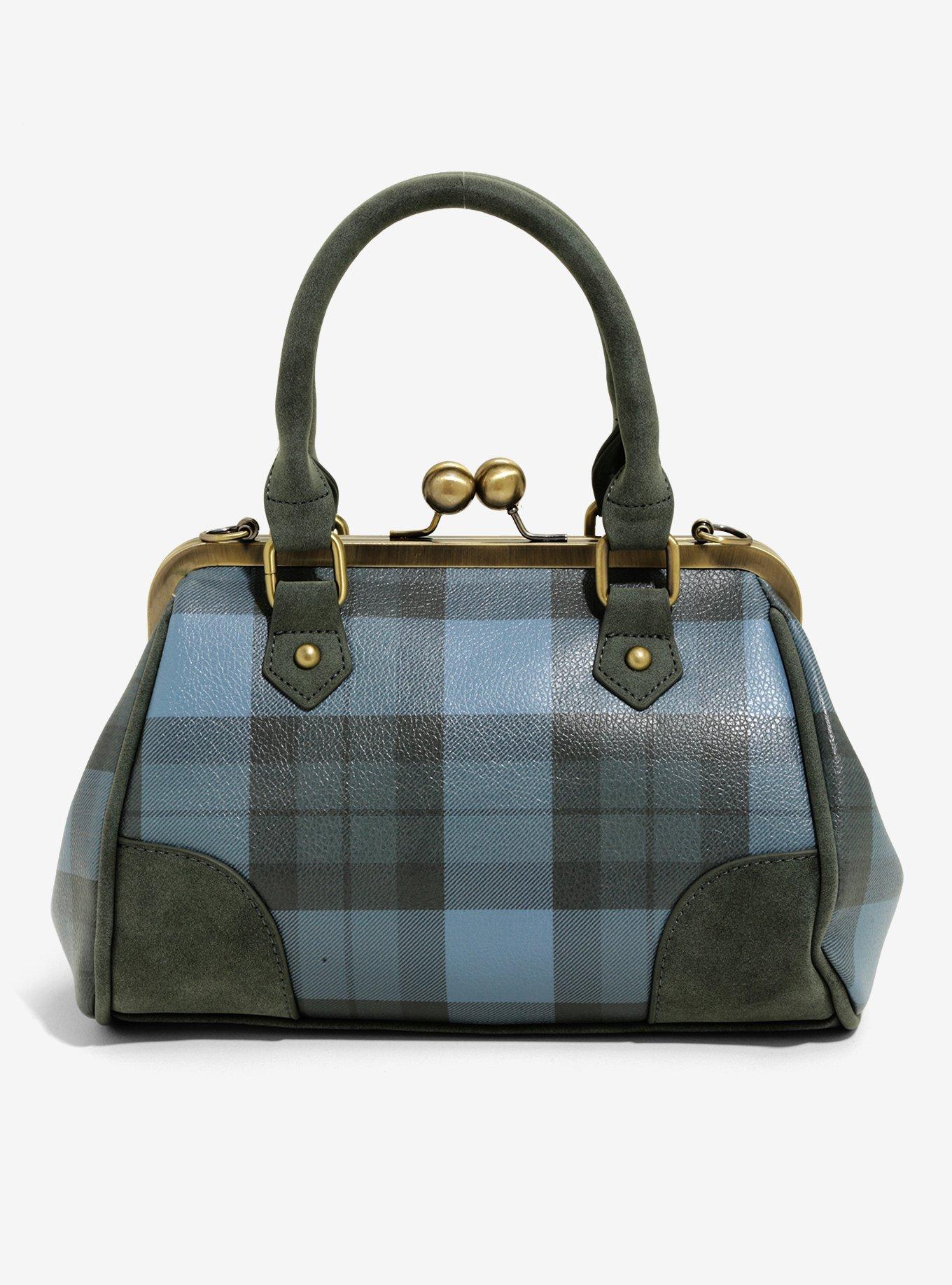 Outlander Fraser Plaid Kisslock Satchel, , alternate