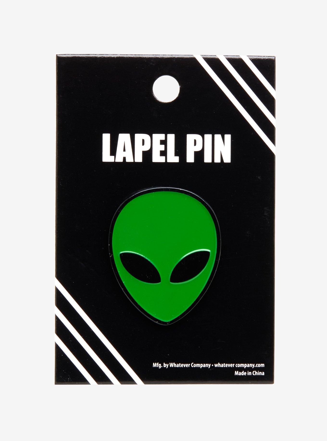 Alien Head Enamel Pin, , alternate