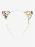 Gold Honeycomb Cat Ear Headband, , alternate