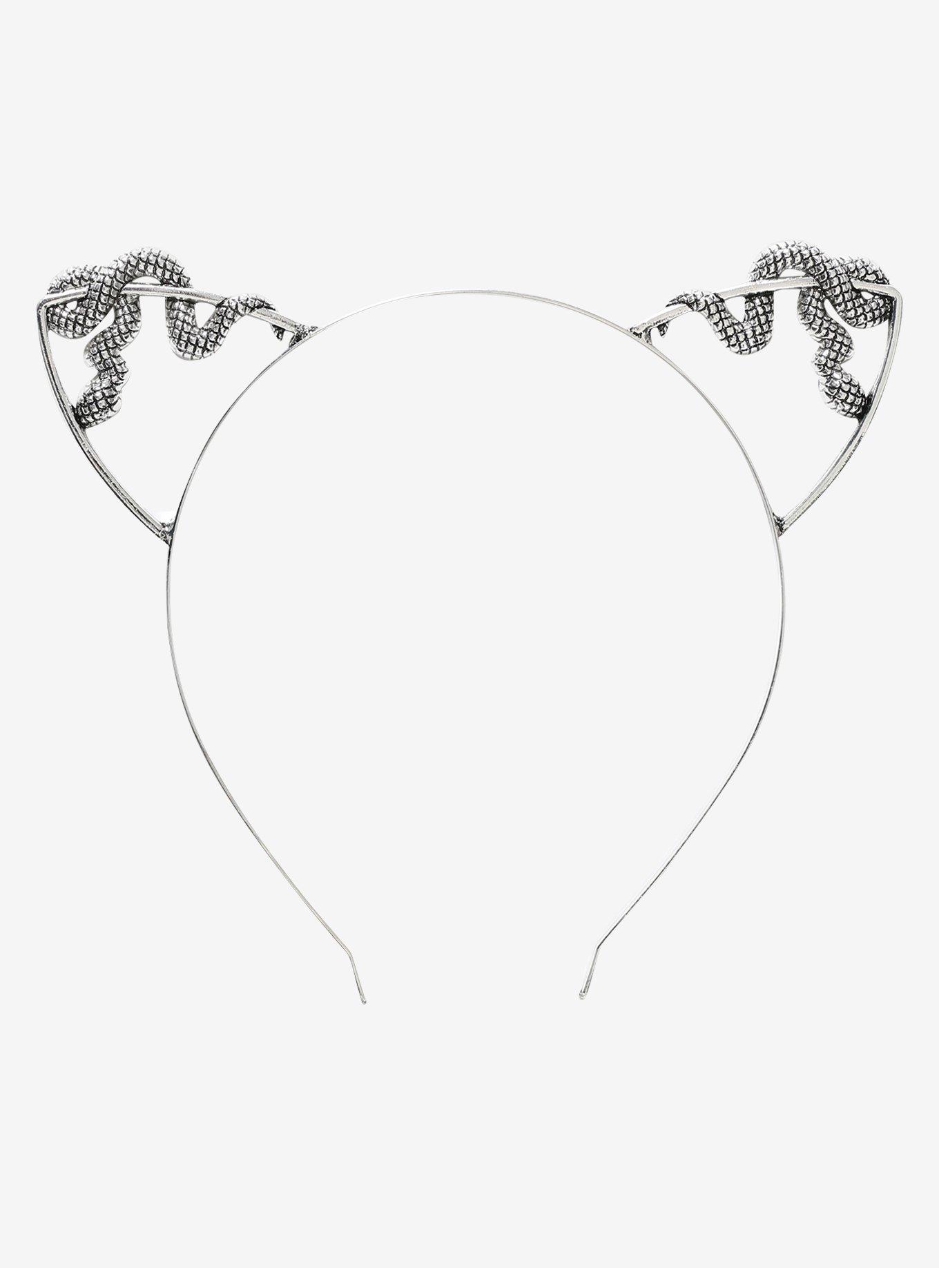 Snake Cat Ear Headband, , alternate