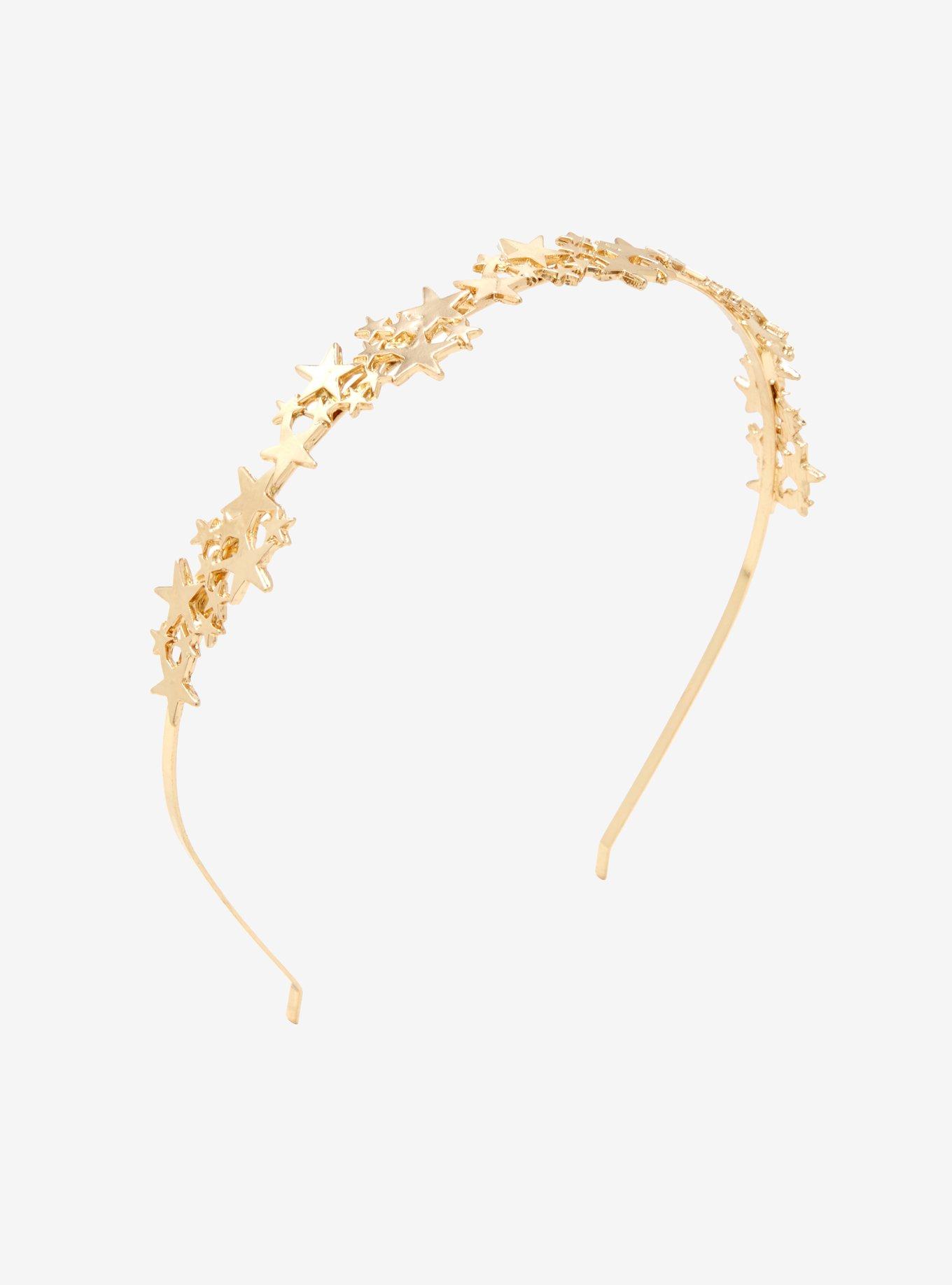 Gold Metal Star Headband, , alternate
