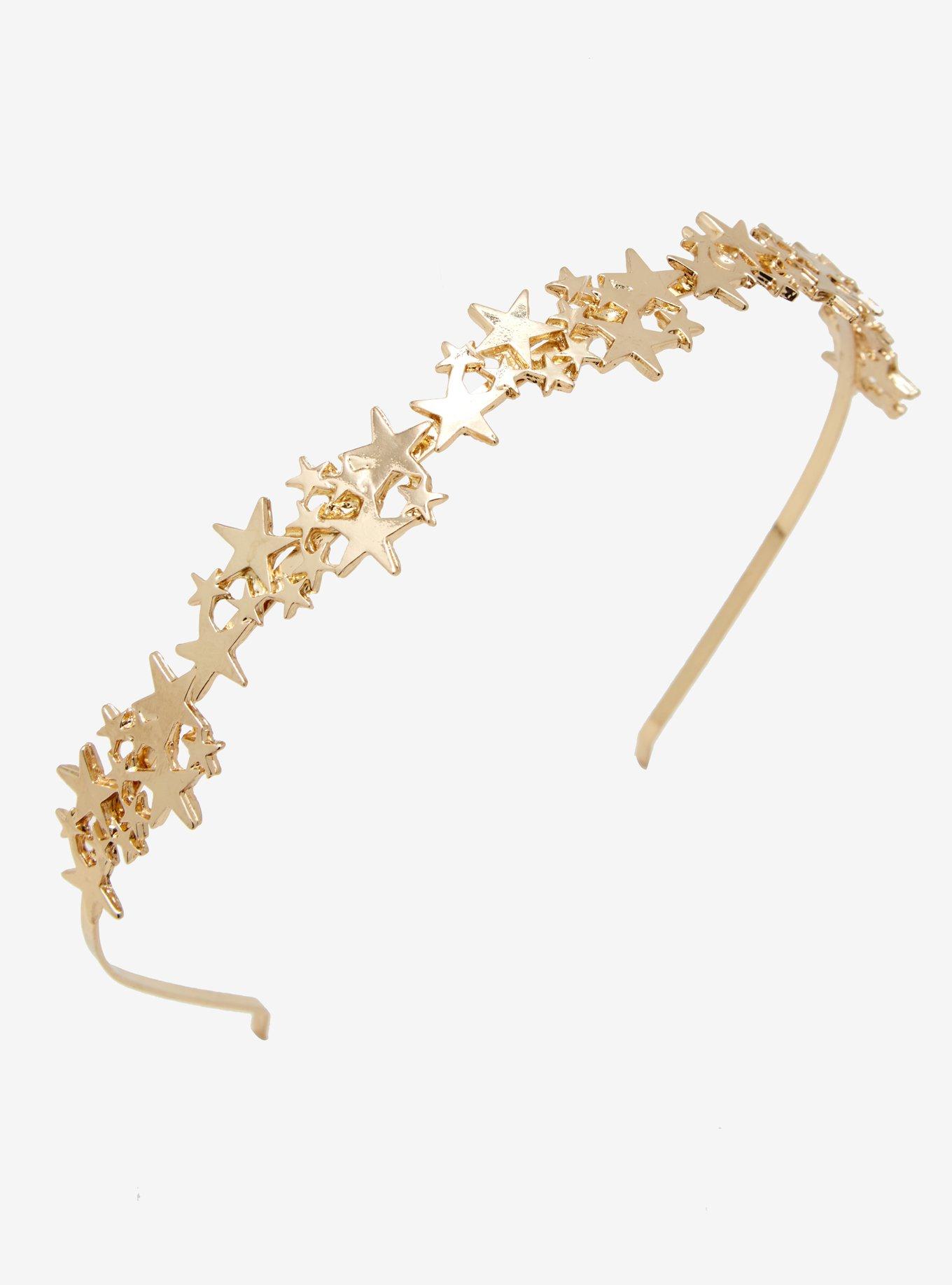 Gold Metal Star Headband, , alternate