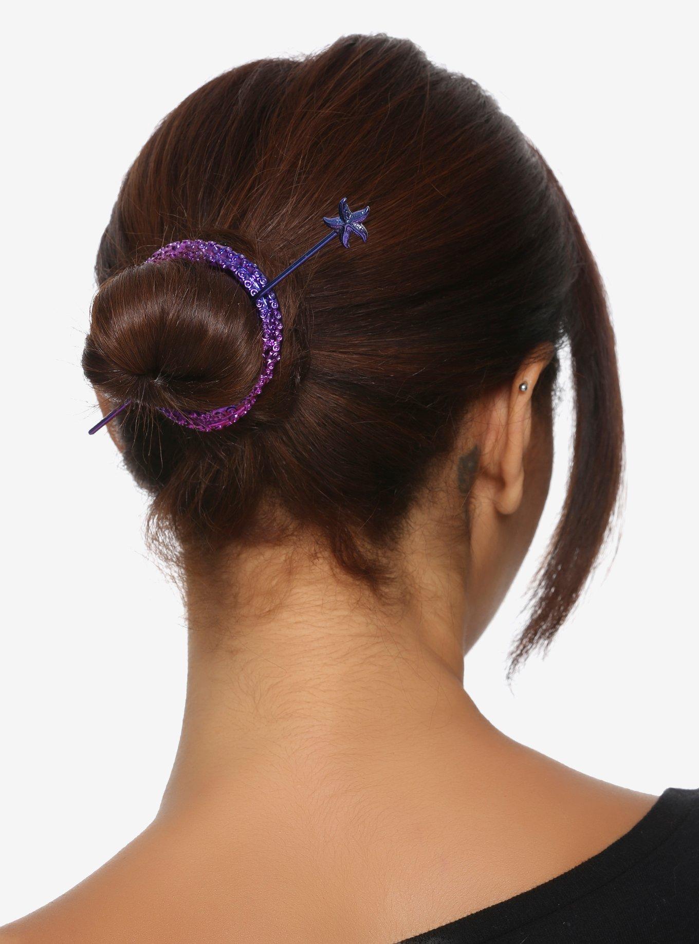 Octopus Starfish Hair Bun Pin Set, , alternate